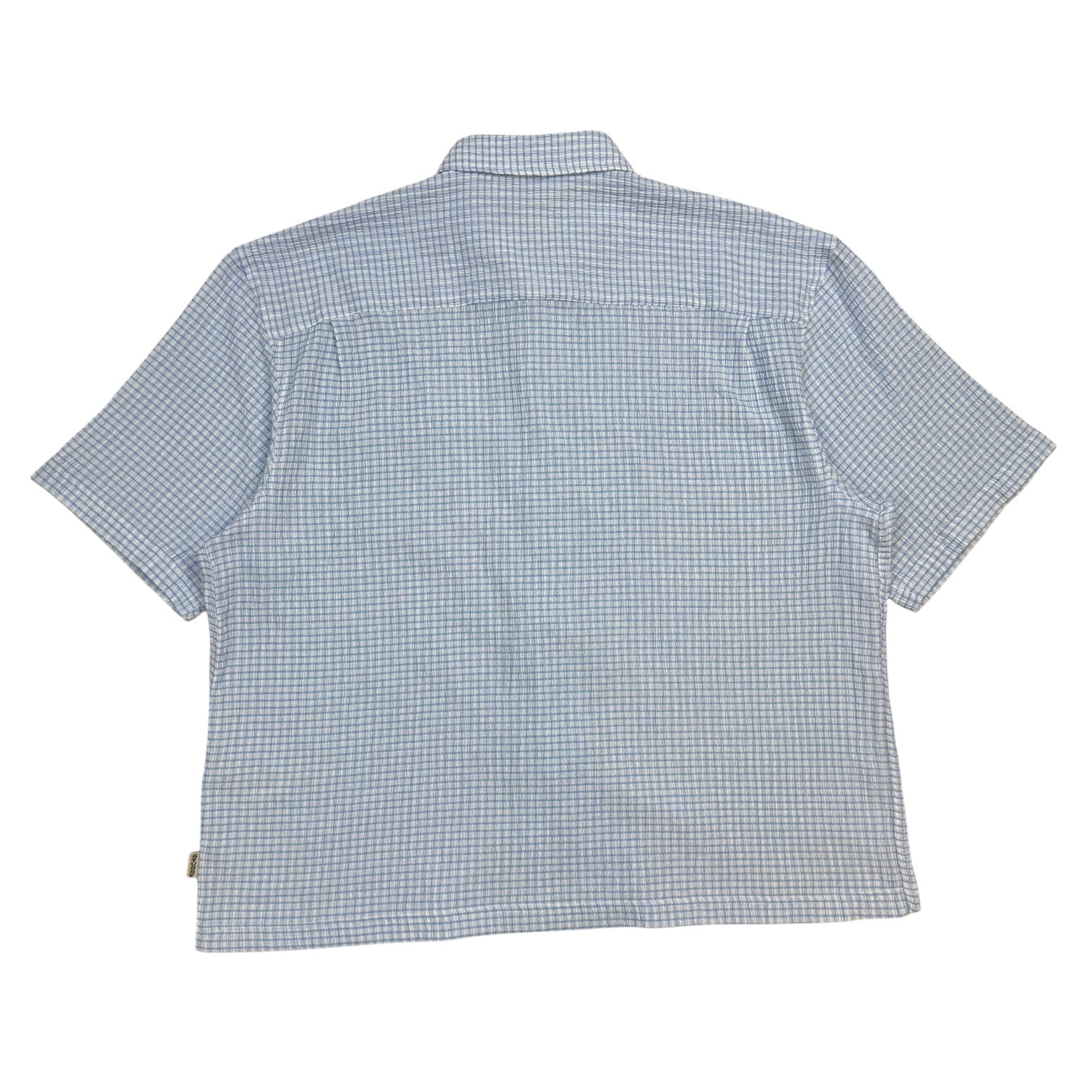 Stussy Flat Bottom Crinkled Shirt Blue/White