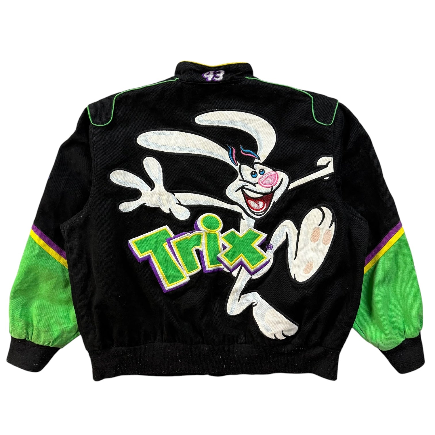 Vintage Jeff Hamilton NASCAR Trix Racing Jacket Black/Green
