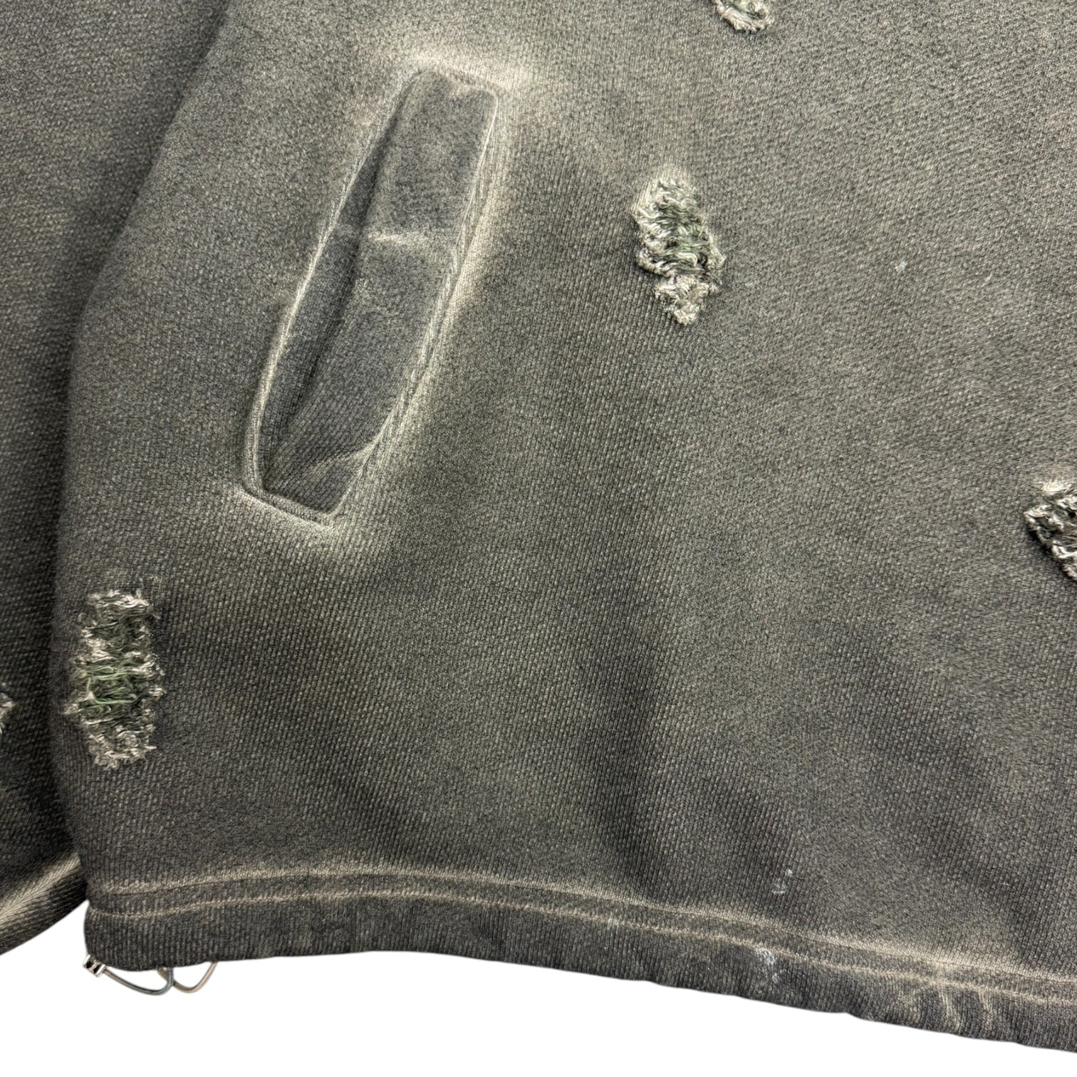 Thug Club War Victim Distressed Crewneck Khaki