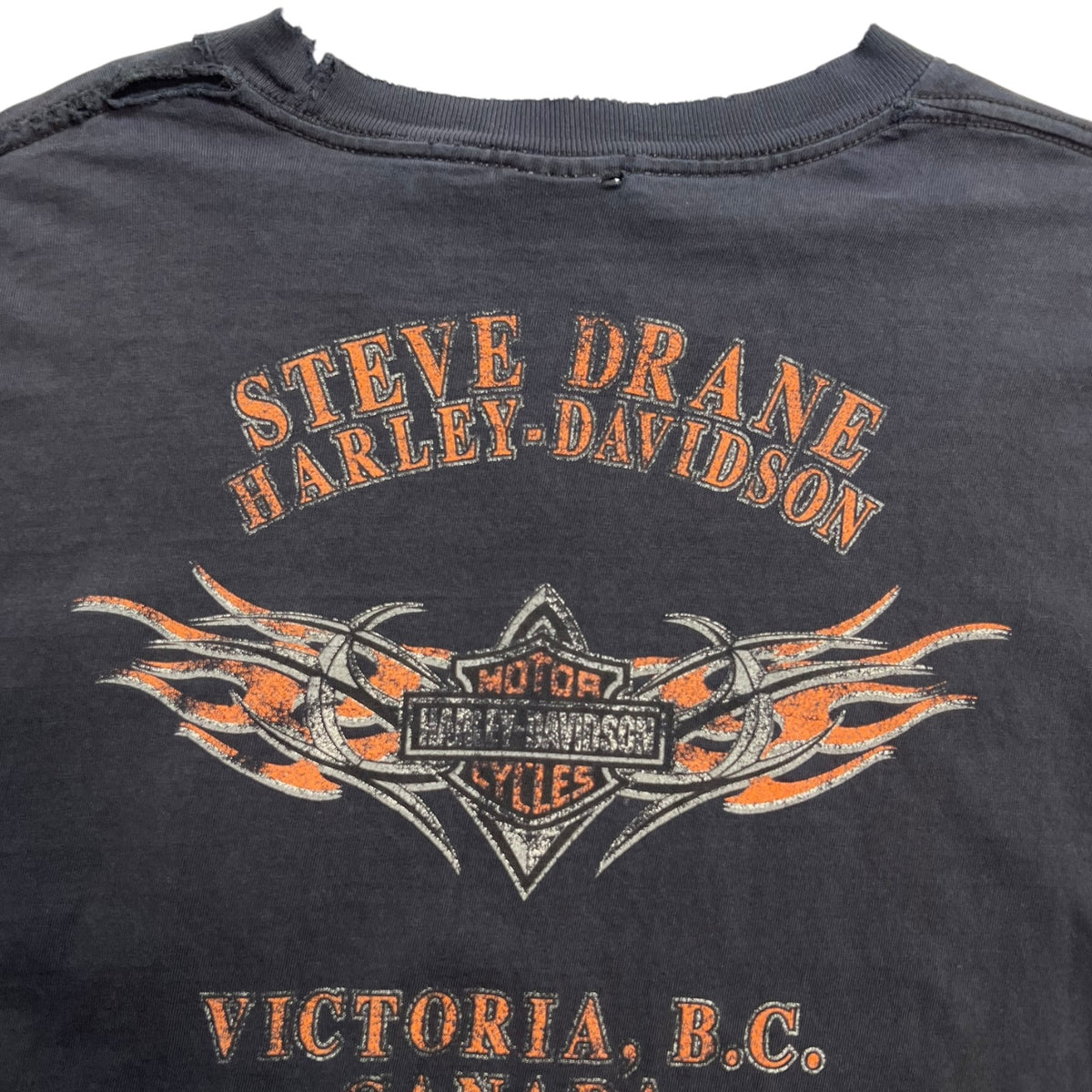 Vintage Harley Davidson Victoria, B.C Long Sleeve T-Shirt Black