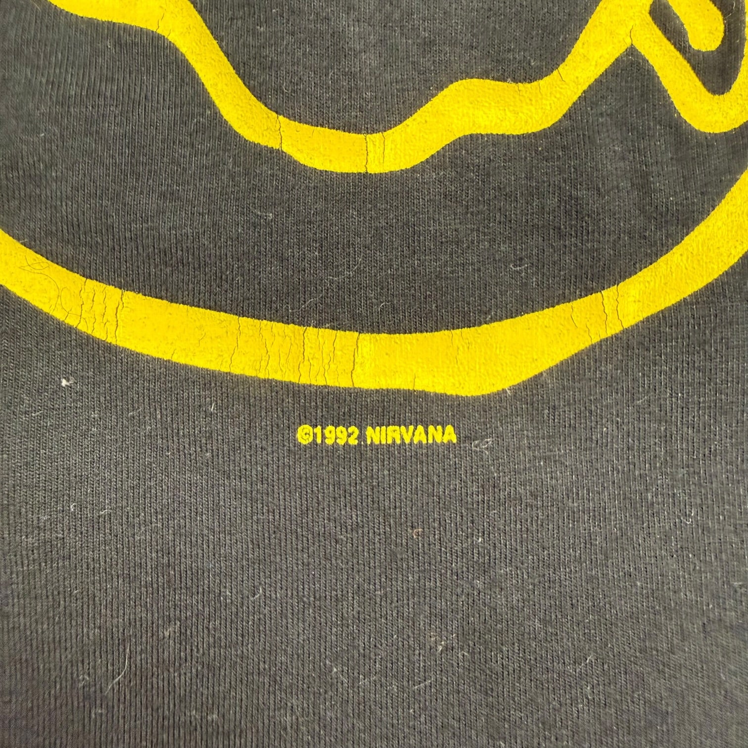 (W) 1992 Nirvana Ringer Baby Tee Black