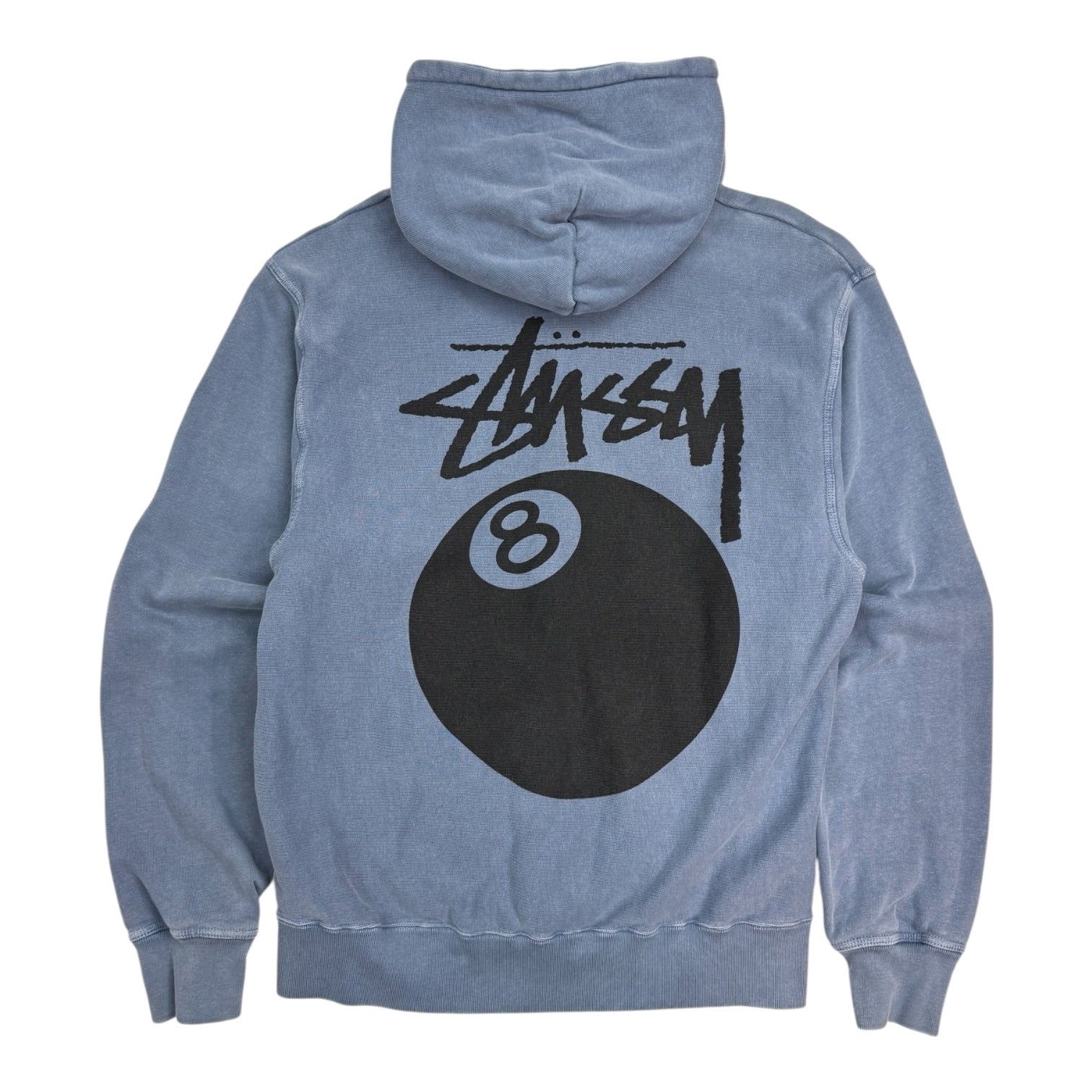 Stüssy 8 Ball Pigment Dyed Zip Hoodie Blue