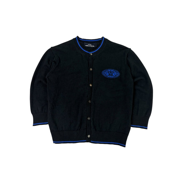 (W) 1990s Comme Des Garçons Tricot Crown Emblem Cardigan Black