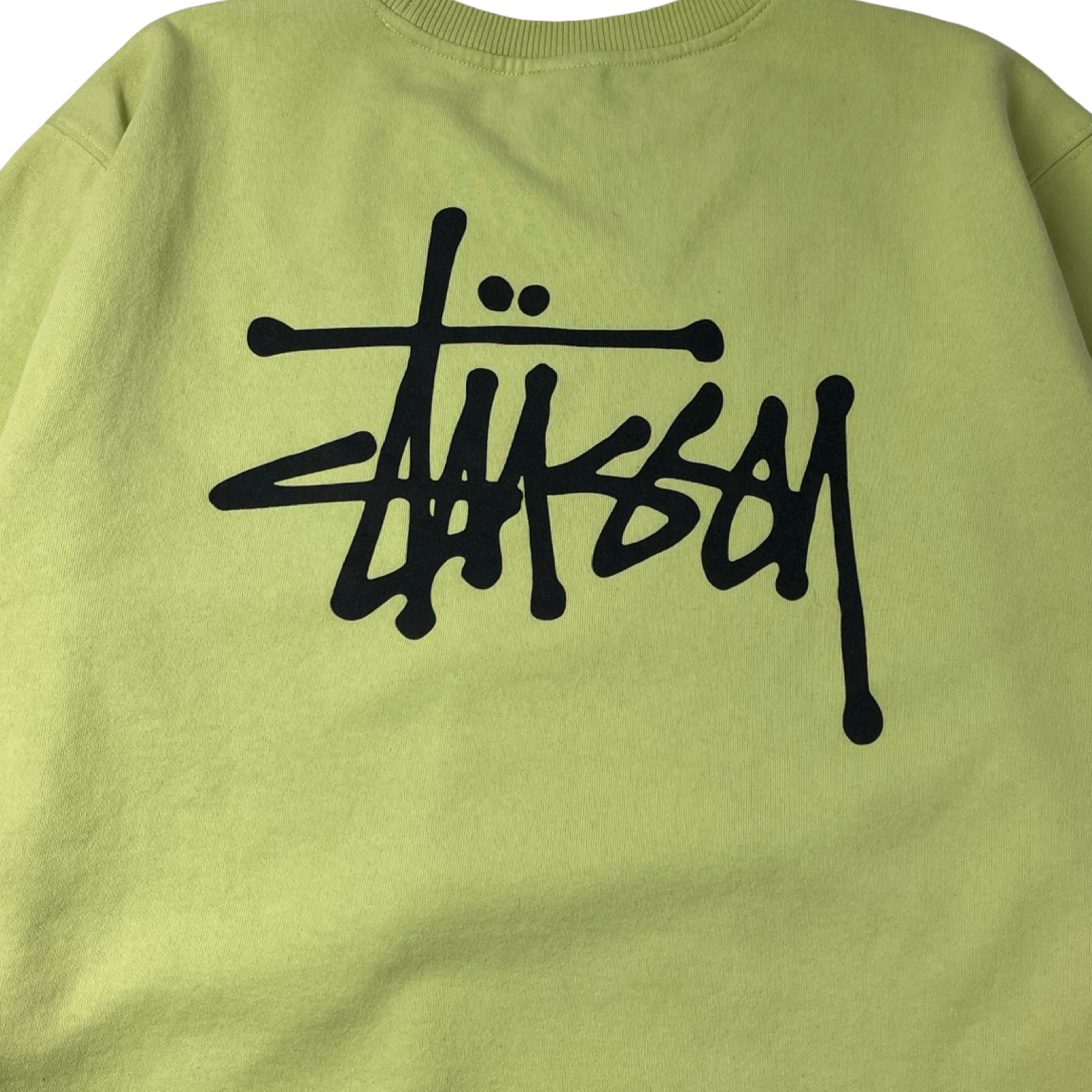 Stussy Stock Logo Crew Neck Highlighter