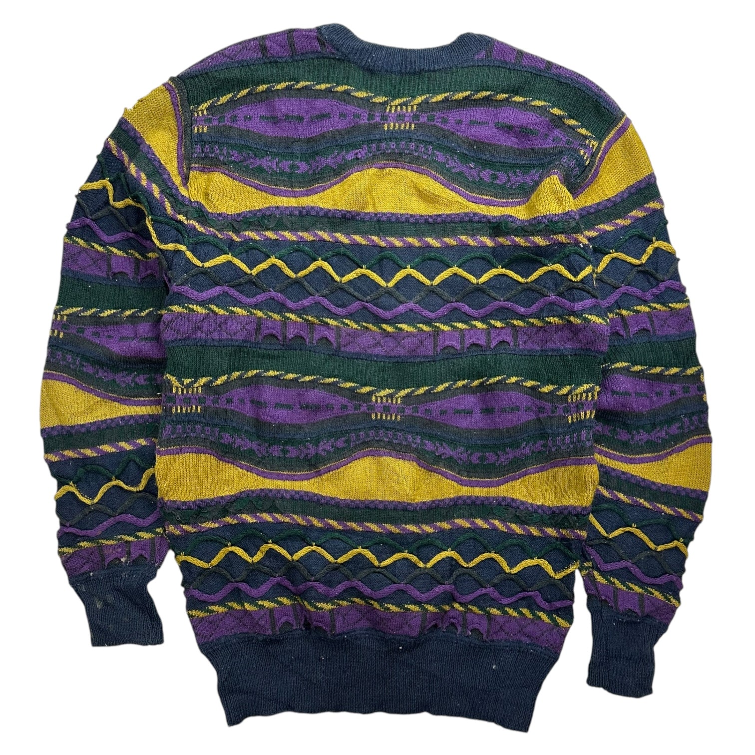 Vintage Boswell Knit Sweater Purple/Yellow