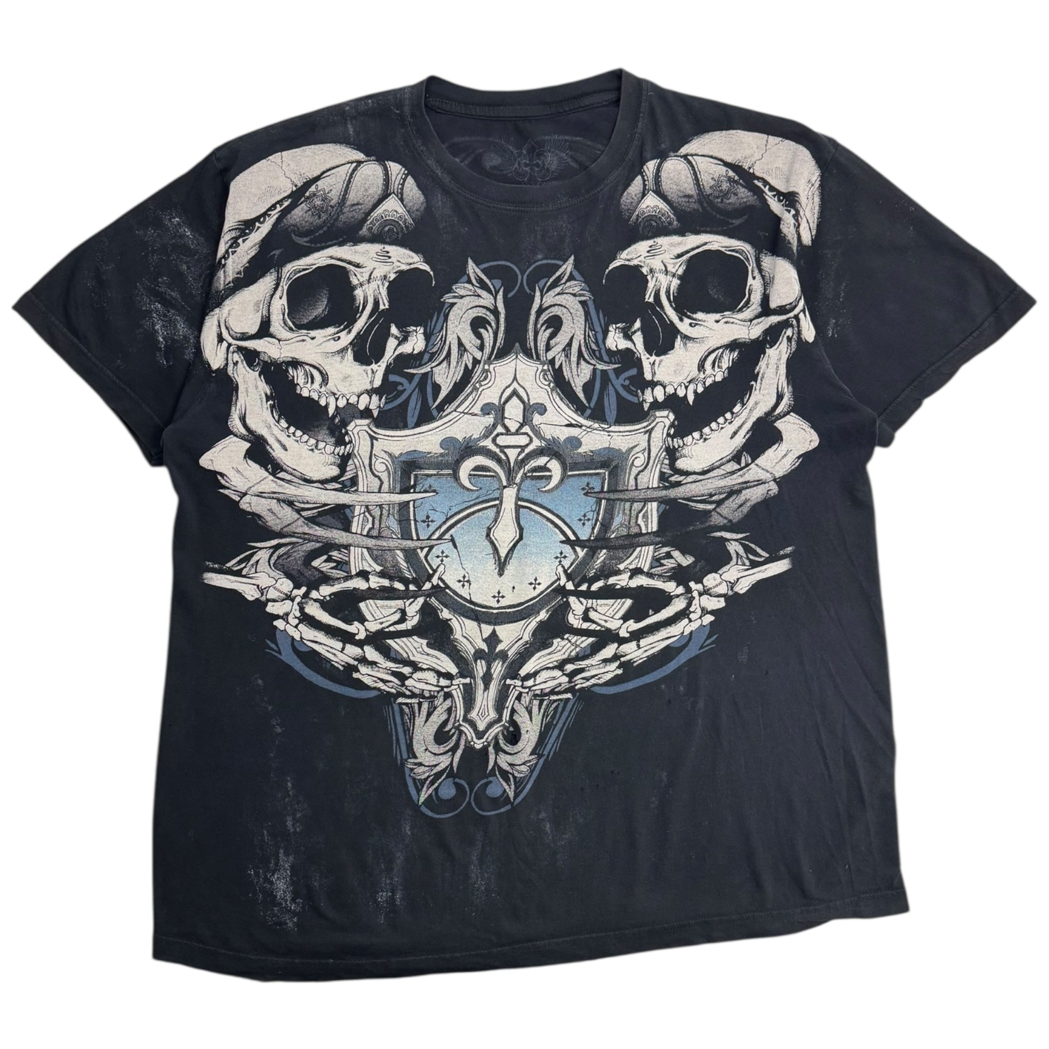 Y2K Xzavier Cyber Goth Skeleton T-Shirt