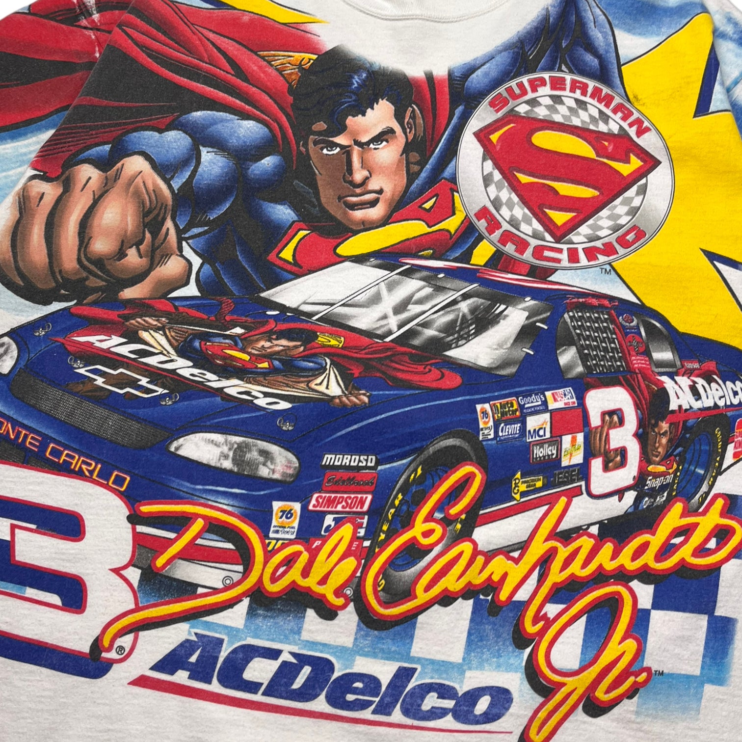 1999 Dale Earnhardt Jr. Superman NASCAR AOP Tee
