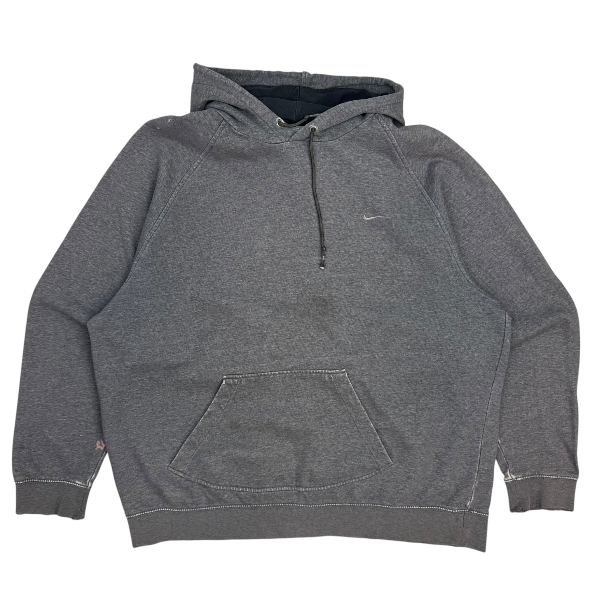 Vintage Nike Mini Swoosh Hoodie Grey