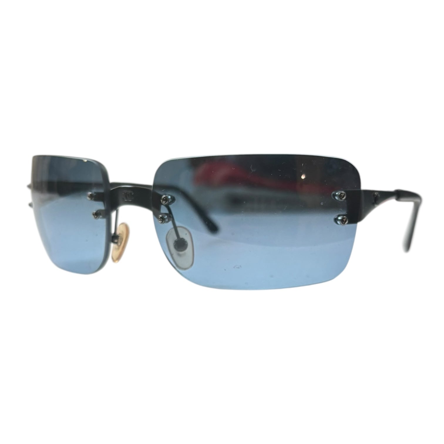 Chanel Gradient Rimless Sunglasses Blue/Black
