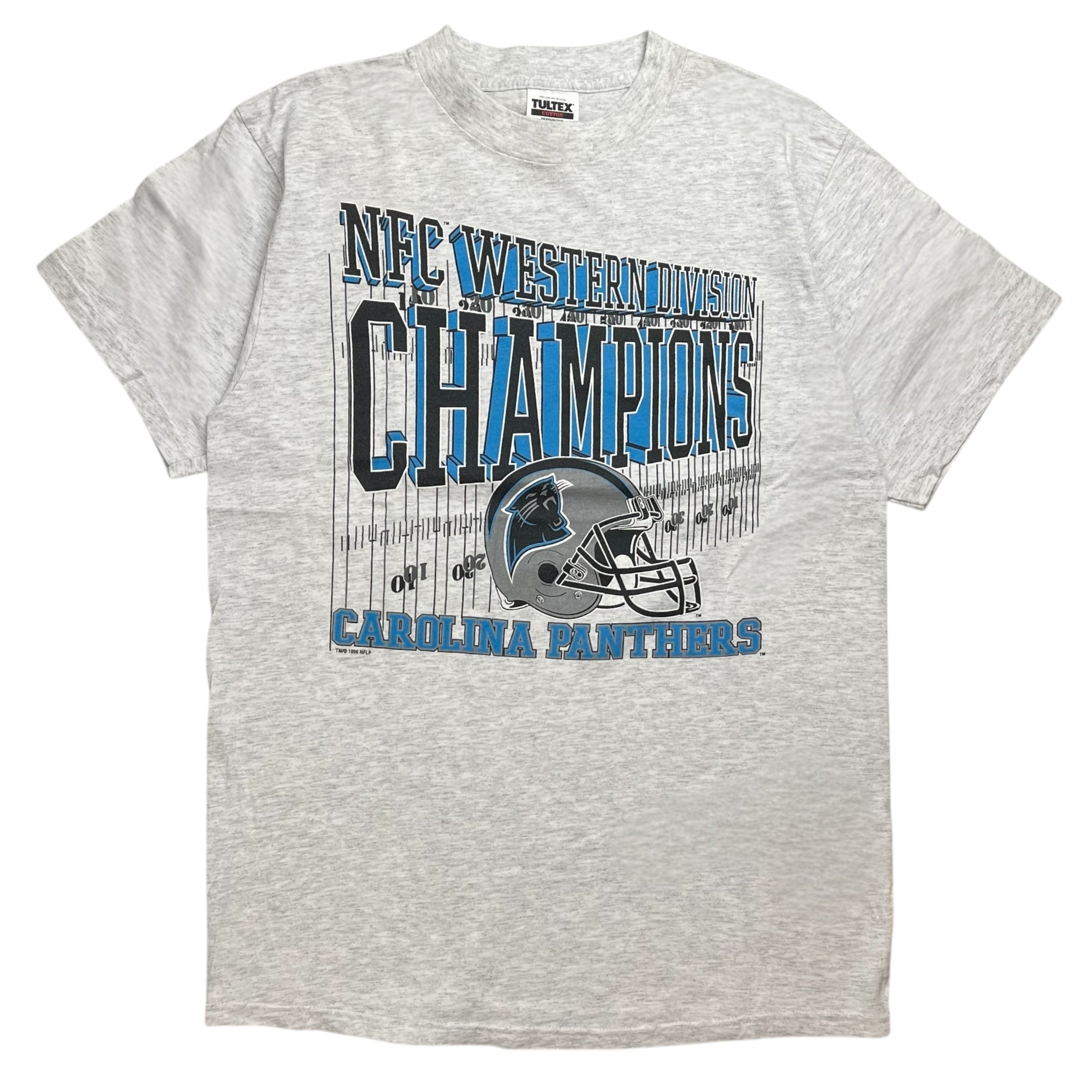 1996 Carolina Panthers NFC Western Champions Tee Grey