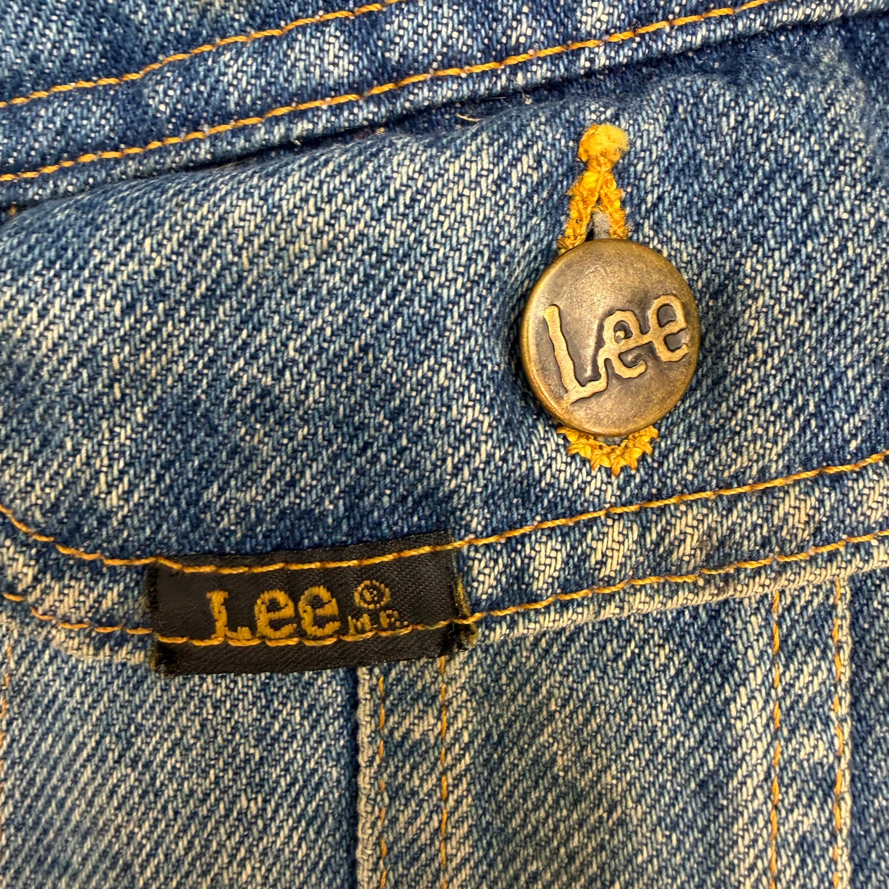 Vintage Lee Storm Rider Denim Trucker Jacket Blue