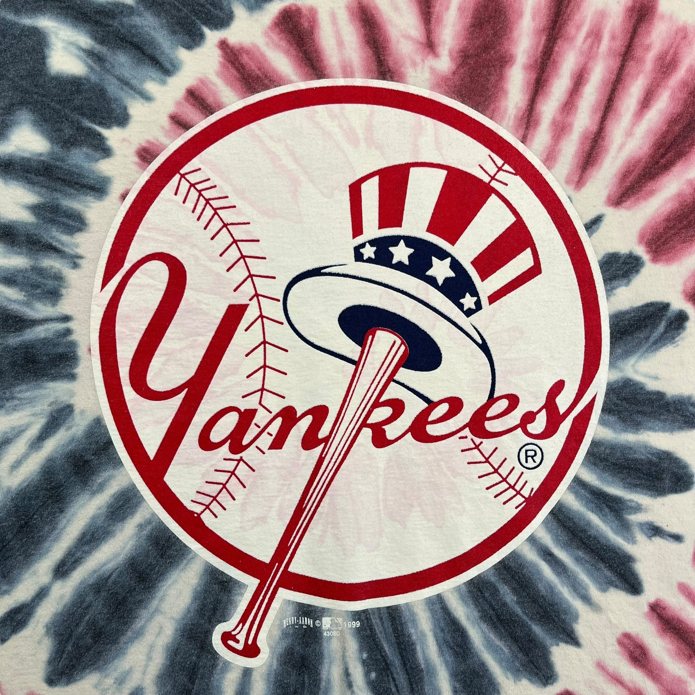 Vintage New York Yankees Tee Tie Dye Red/Blue