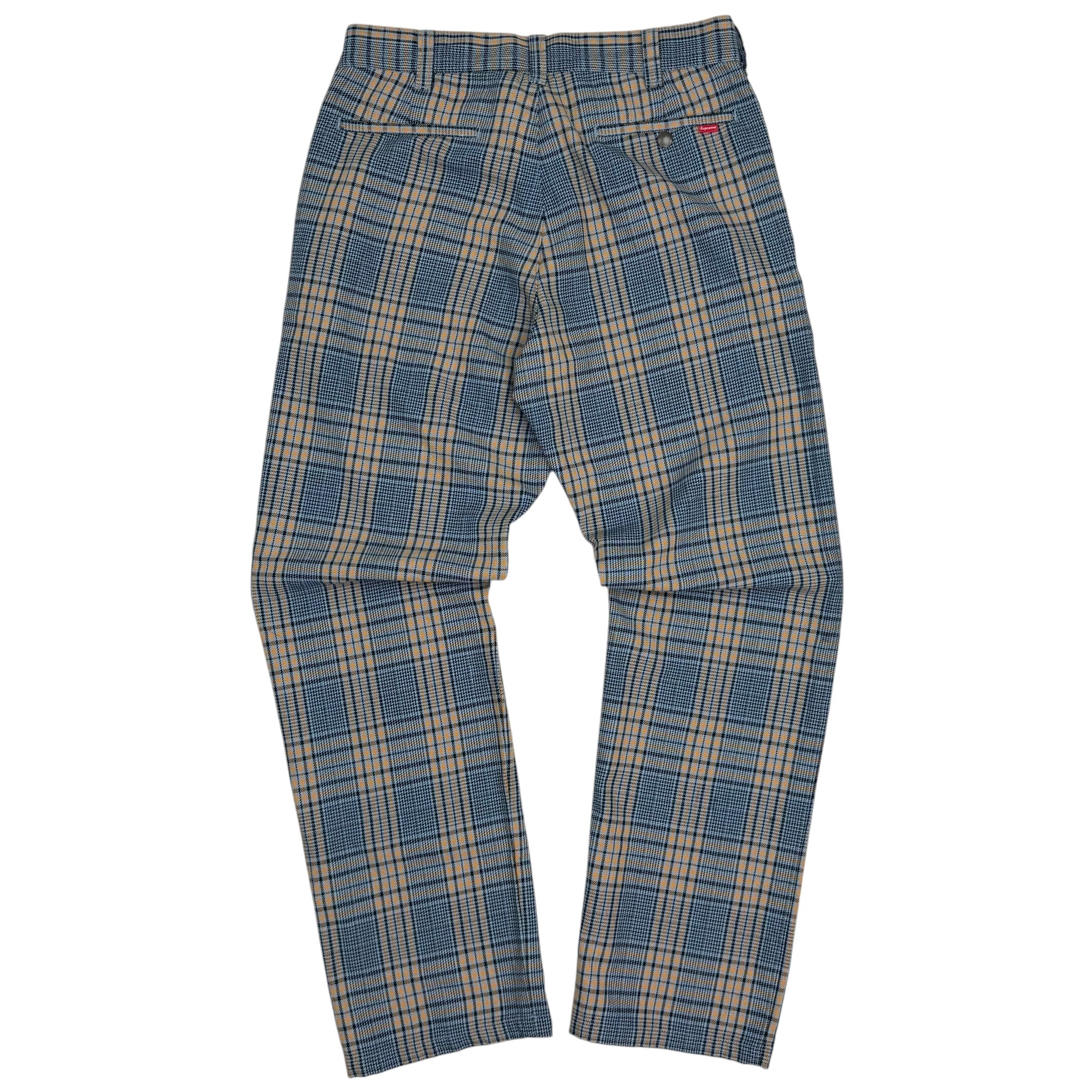 Supreme Plaid Work Pant Blue
