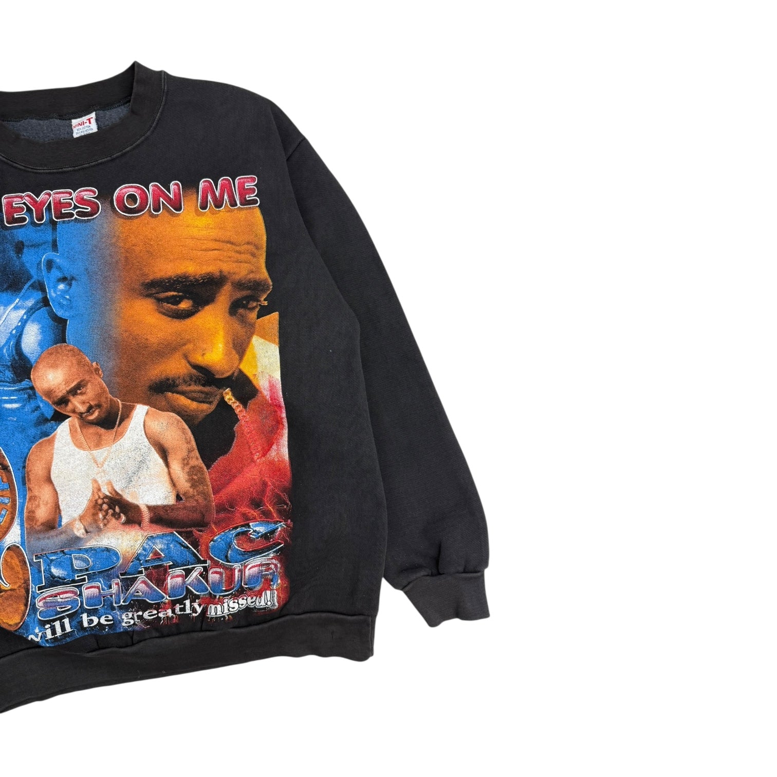 Vintage Tupac Shakur All Eyes On Me Memorial Crewneck Black