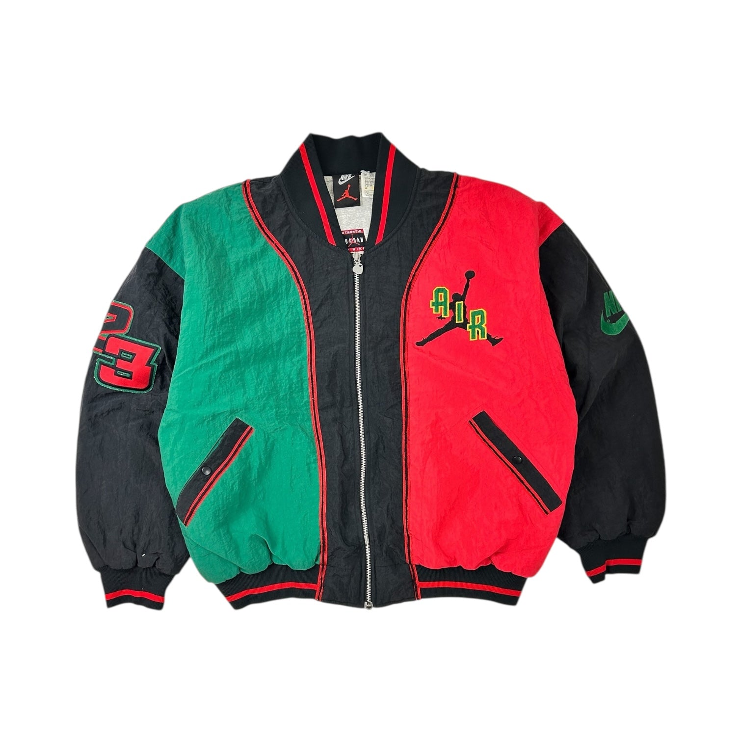 Vintage Nike x Jordan Bomber Jacket Black/Green/Red