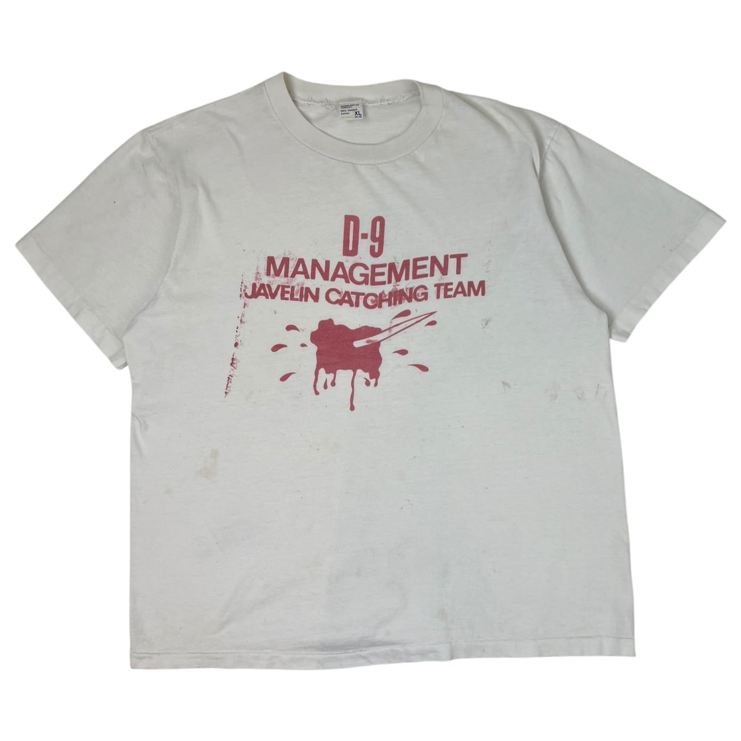 Vintage D-9 Management Javelin Catching Team T-Shirt White