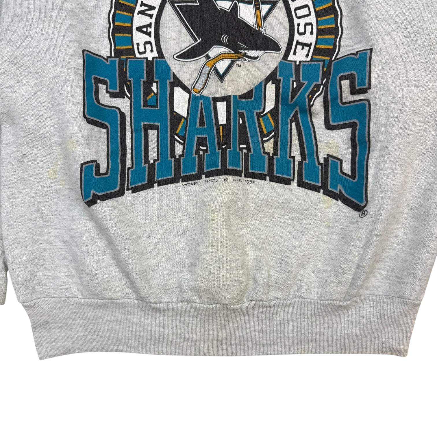 1991 San Jose Sharks Crewneck Grey