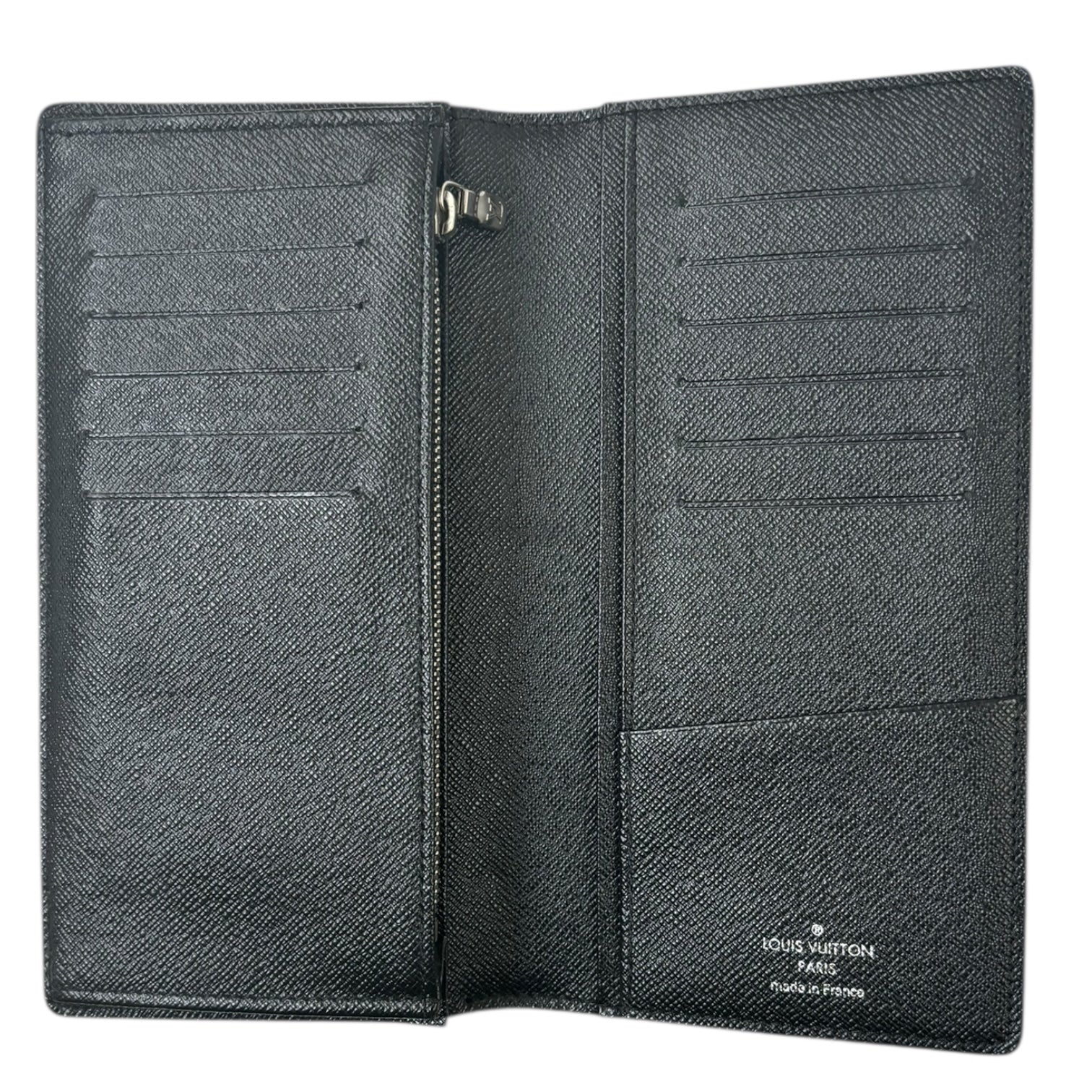 Louis Vuitton Leather Brazza Wallet Damier Graphite Canvas