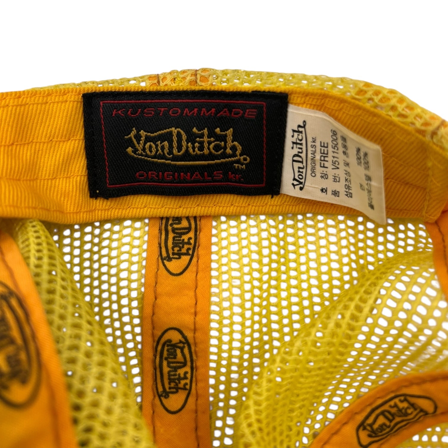Vintage Von Dutch Hat Green/Yellow