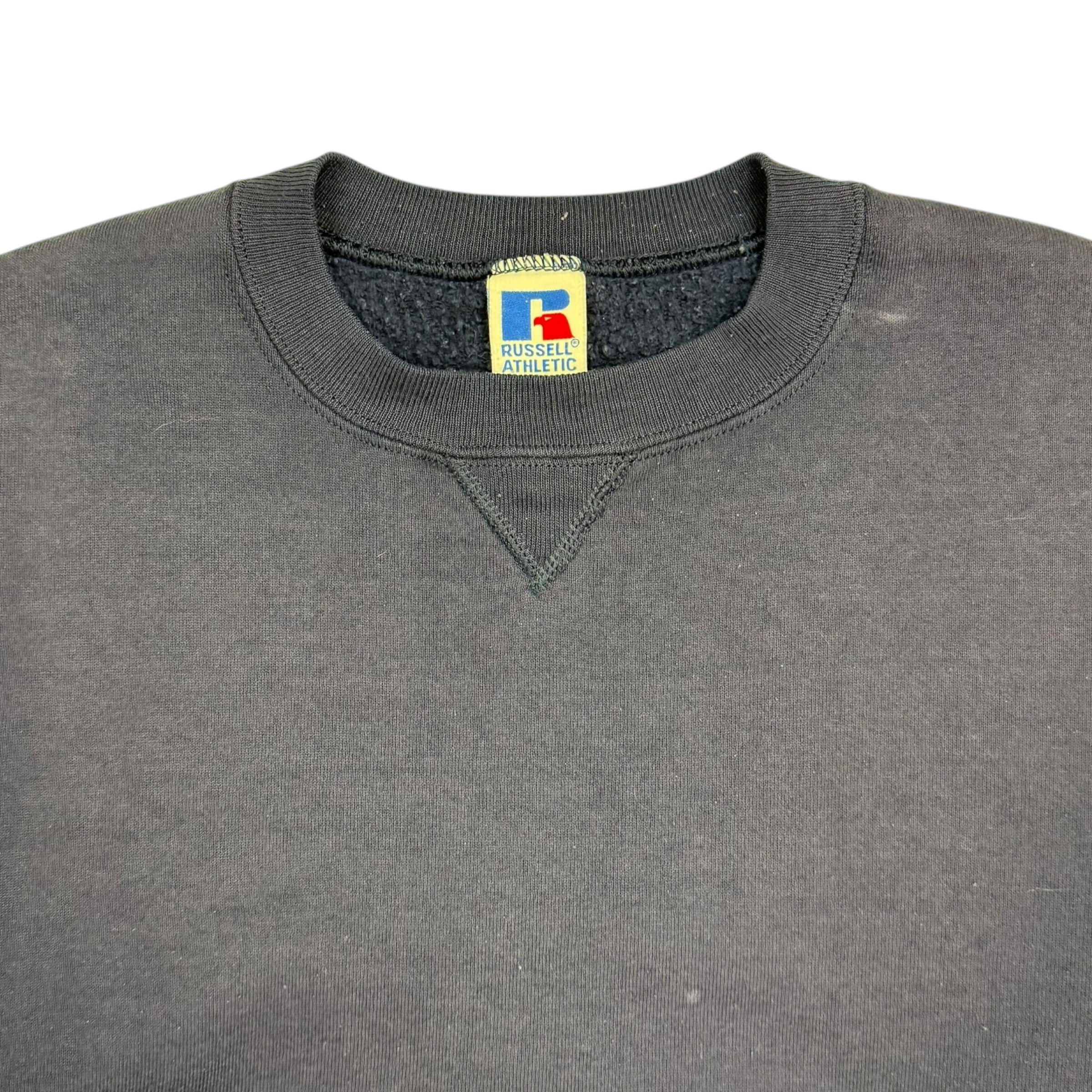 Vintage Russell Athletics Blank Crewneck Navy Blue