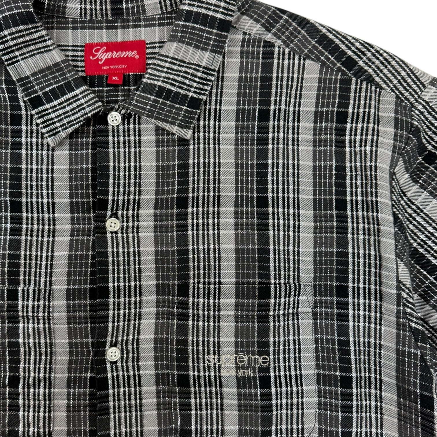 Supreme Metallic Plaid Short Sleeve Shirt