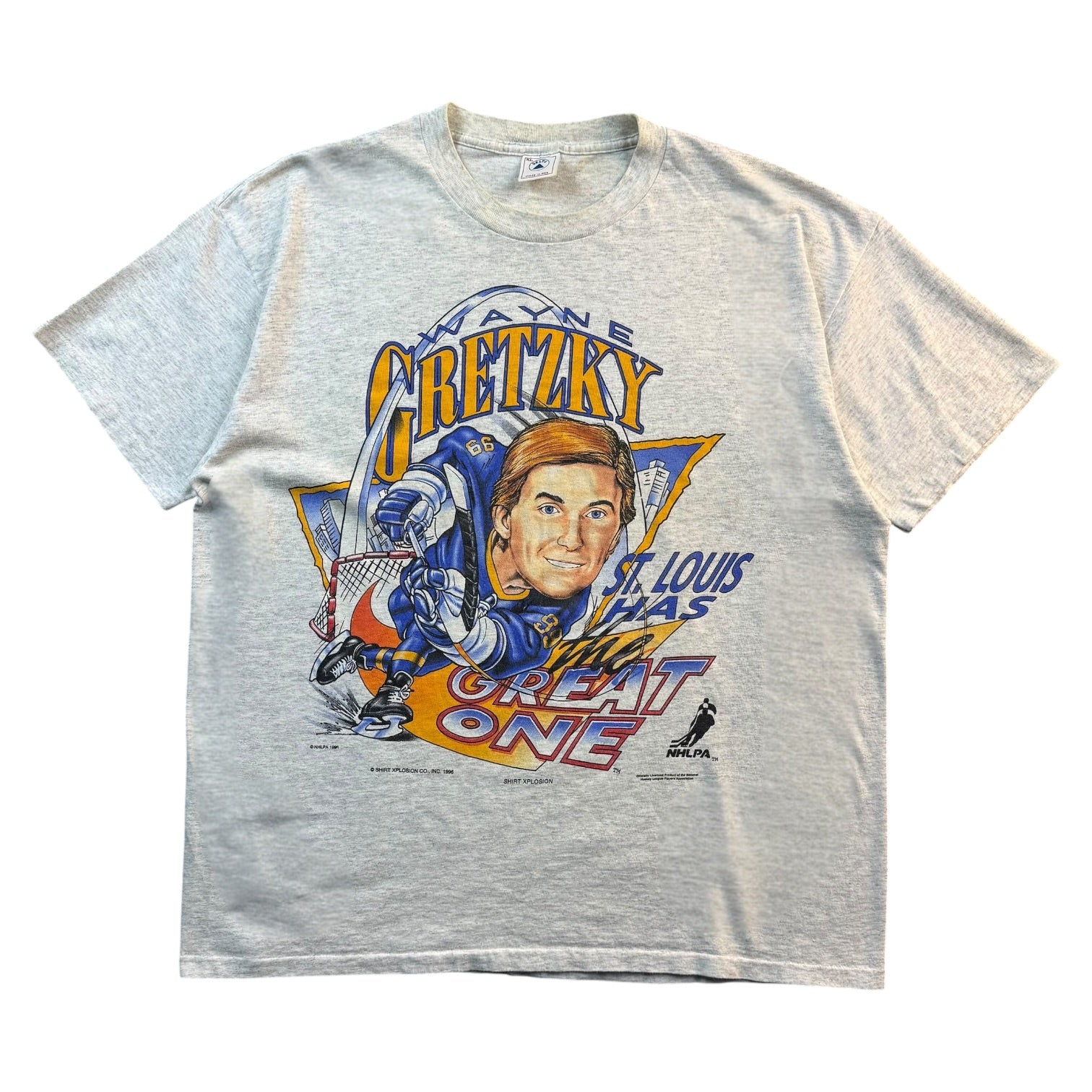 1996 Wayne Gretzky ‘St Louis Has The Great One’ Tee Grey