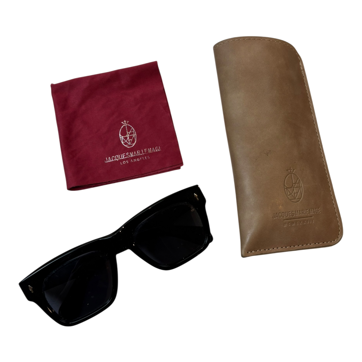 Jacques Marie Mage Cash Bloodstone Sunglasses Black