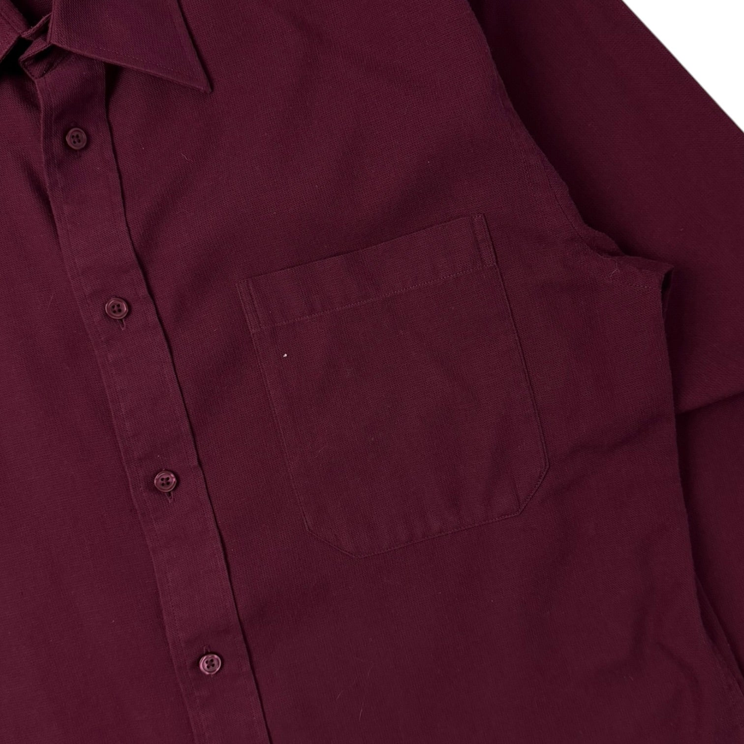 Balmain Button Down L/S T-Shirt Burgundy
