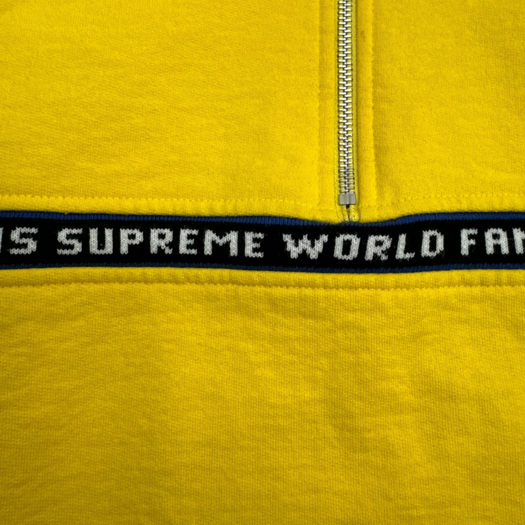 Supreme World Famous Quarter Zip Sweater Yellow