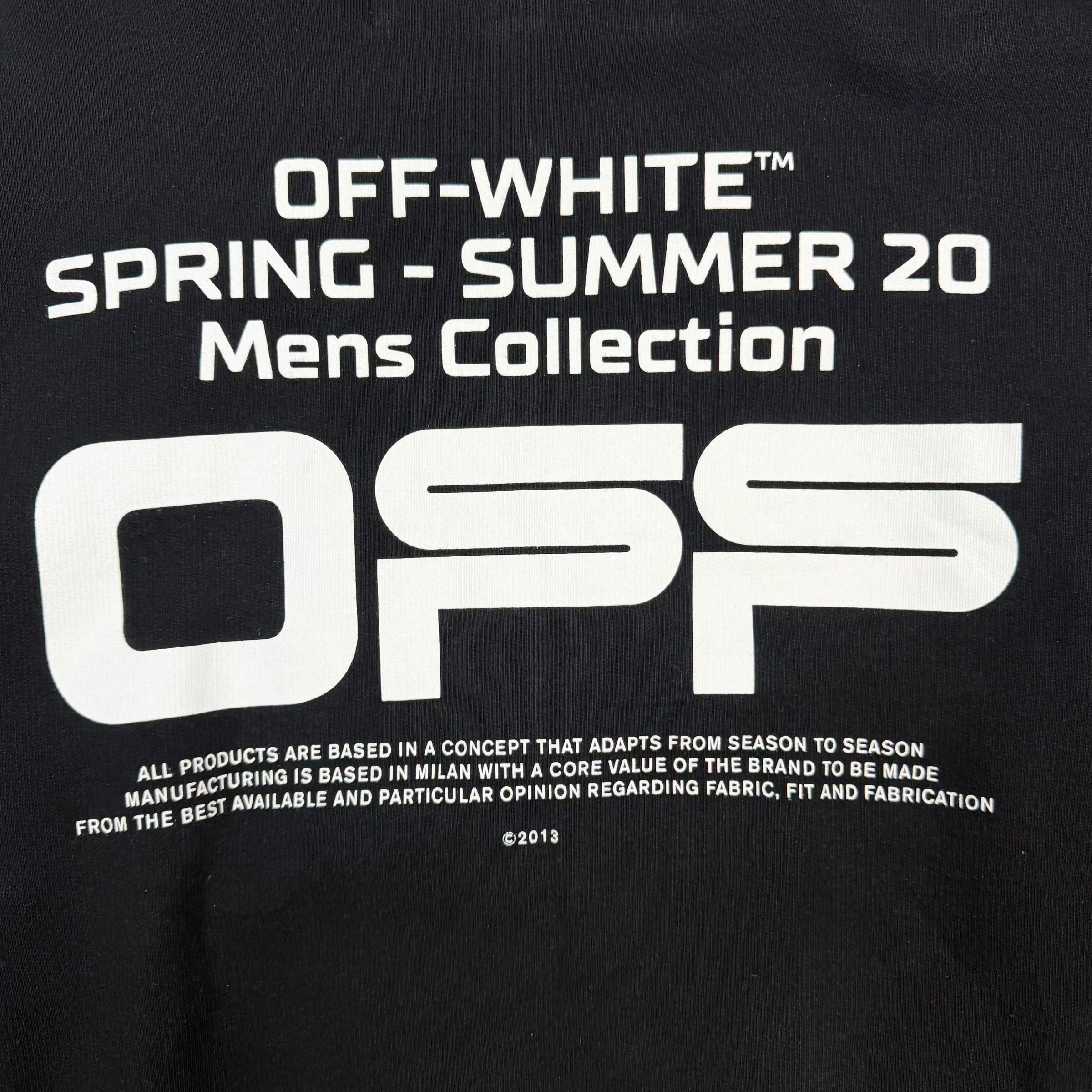 Off White Wavy Line Crewneck Black
