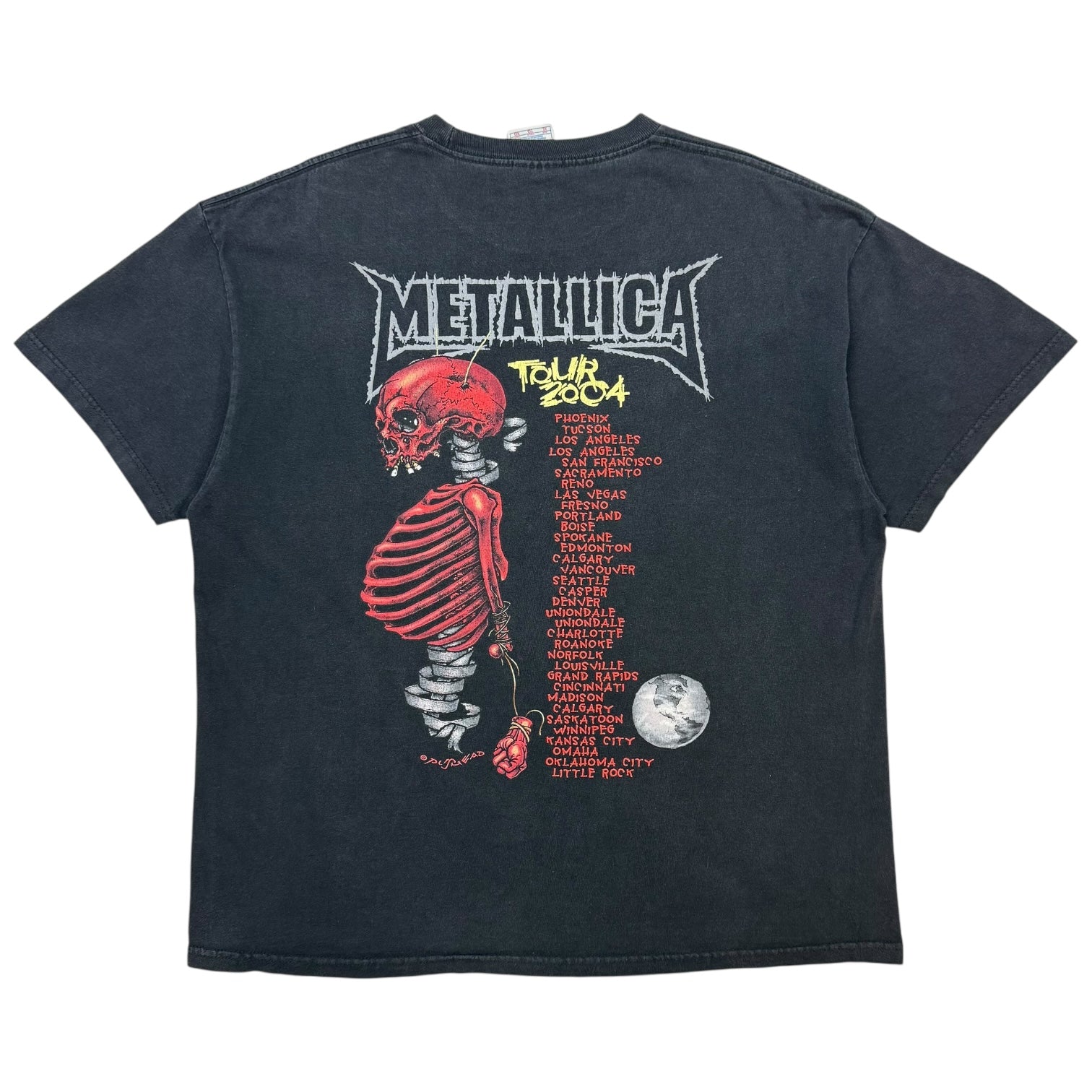 2004 Metallica Tour Pushead Tee Black