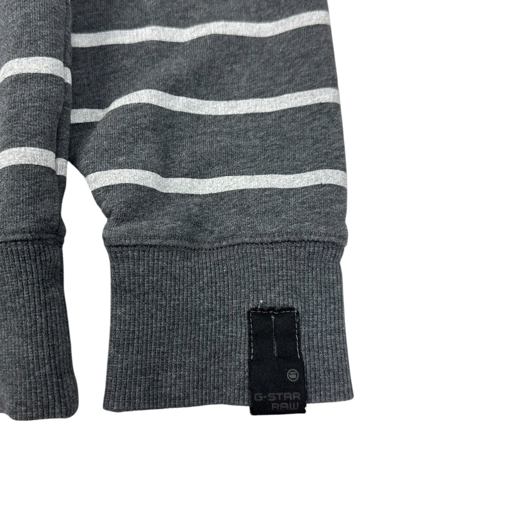 Vintage Y2K G-Star Striped Quarter Zip Hoodie