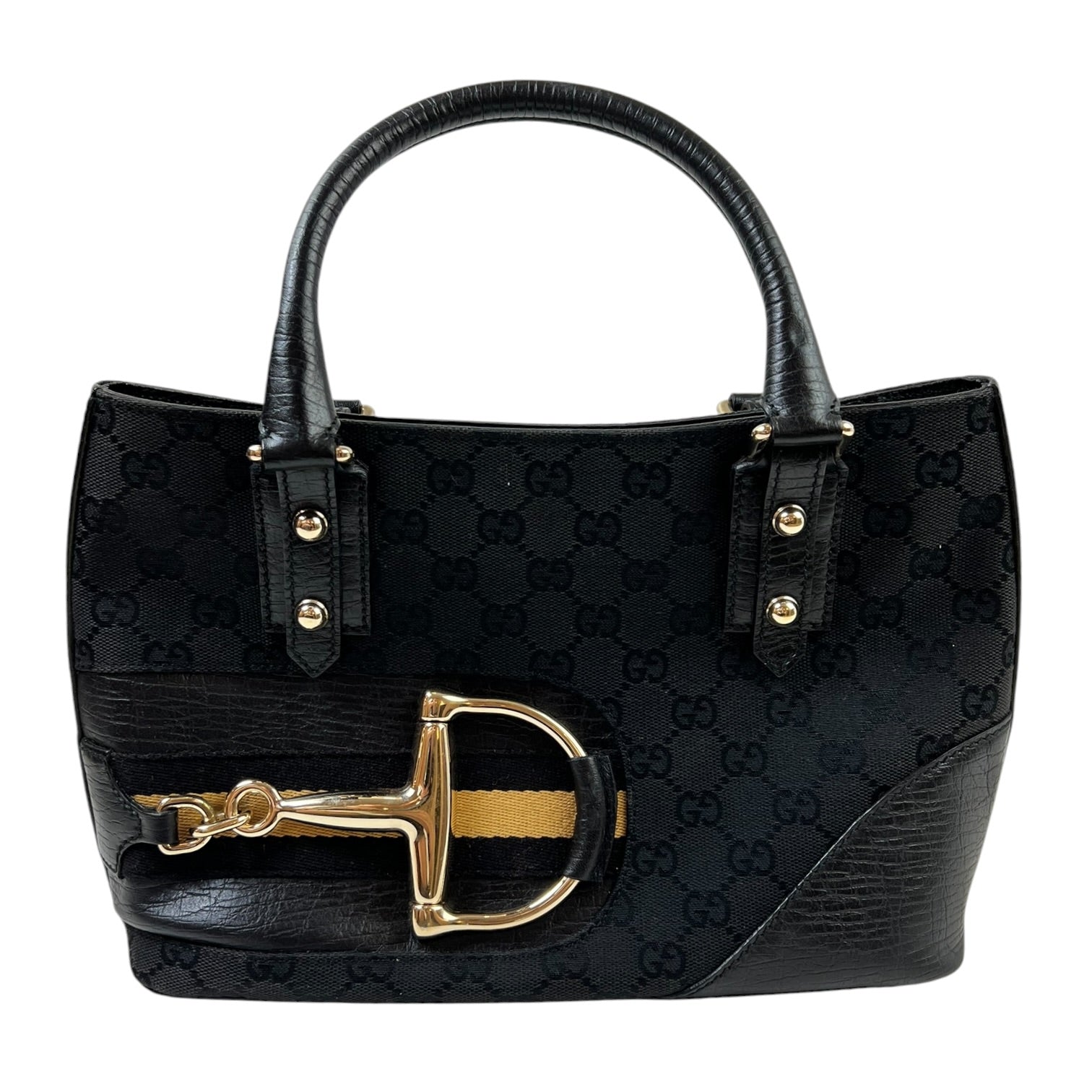 Gucci GG Canvas Hasler Tote Black