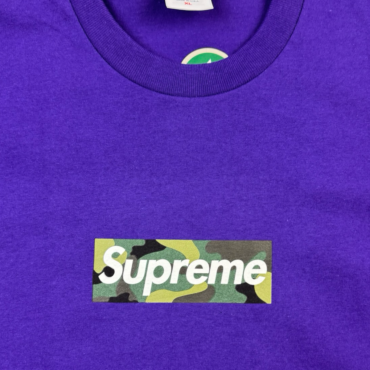 Supreme Camo Box Logo Tee Purple