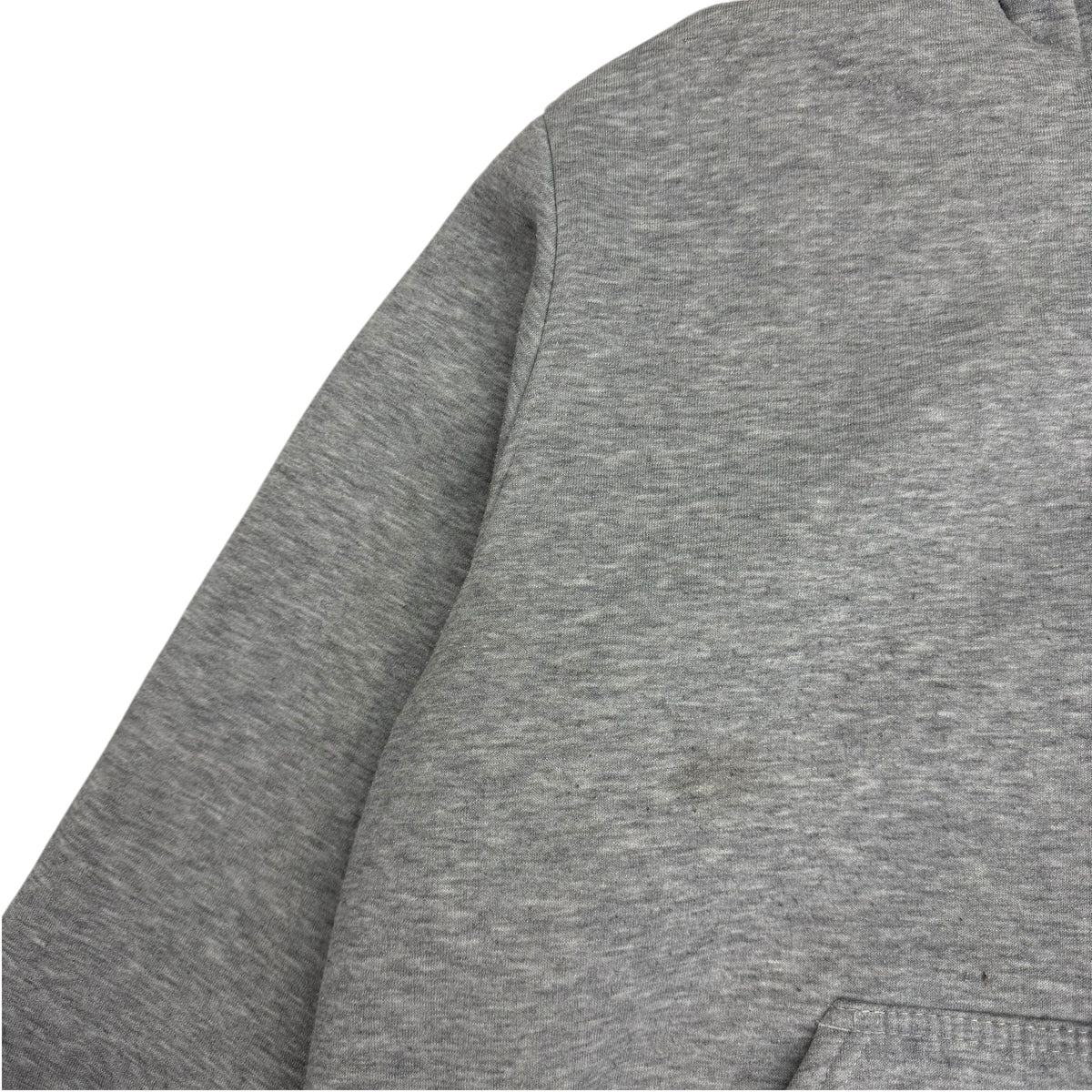 Vintage Nike Mini Swoosh Zip Up Hoodie Grey