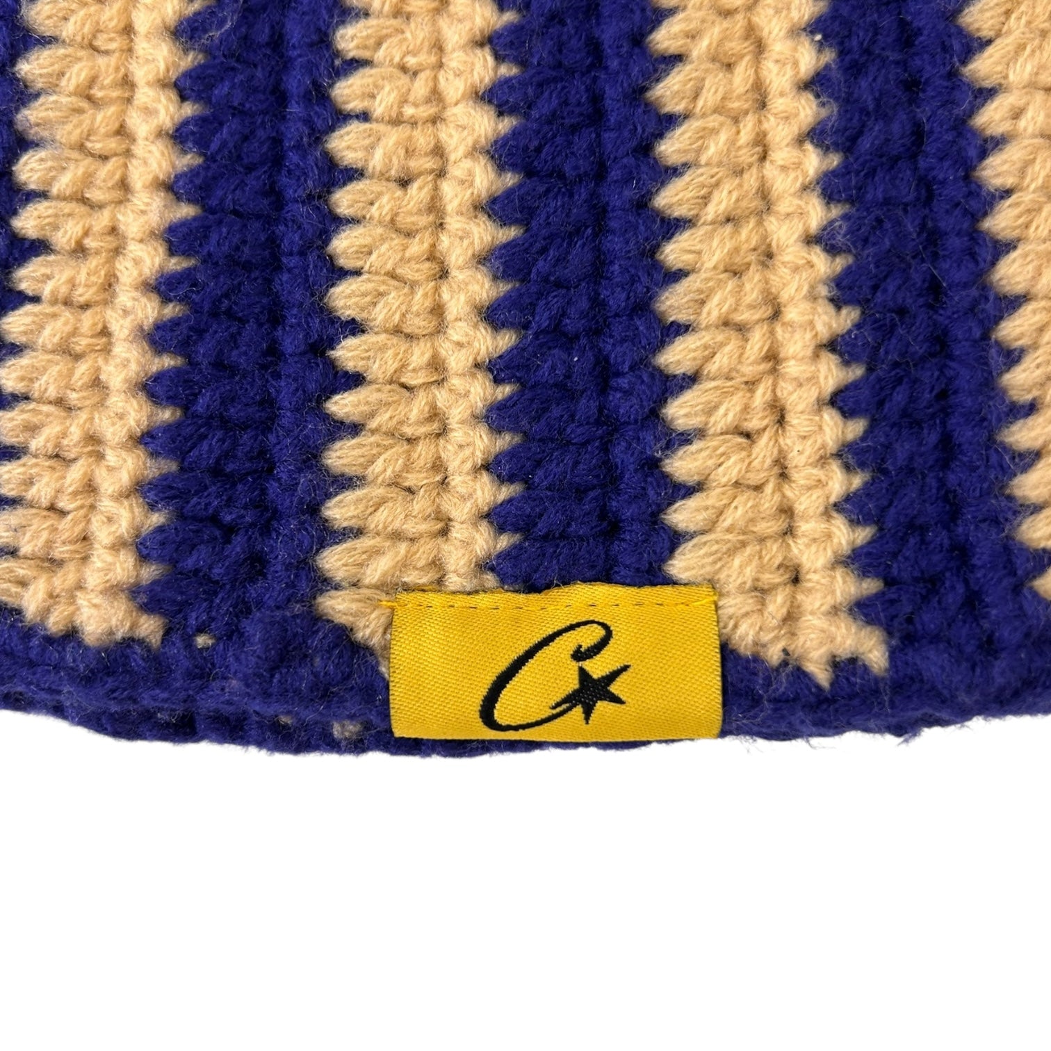 Corteiz Crochet Beanie Cream/Blue