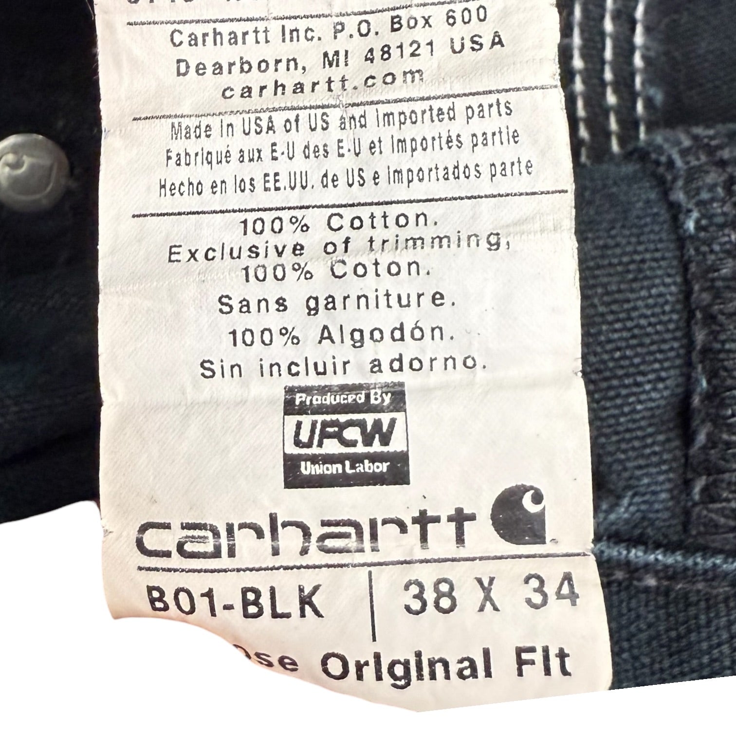 Vintage Carhartt Double Knee Pants Black