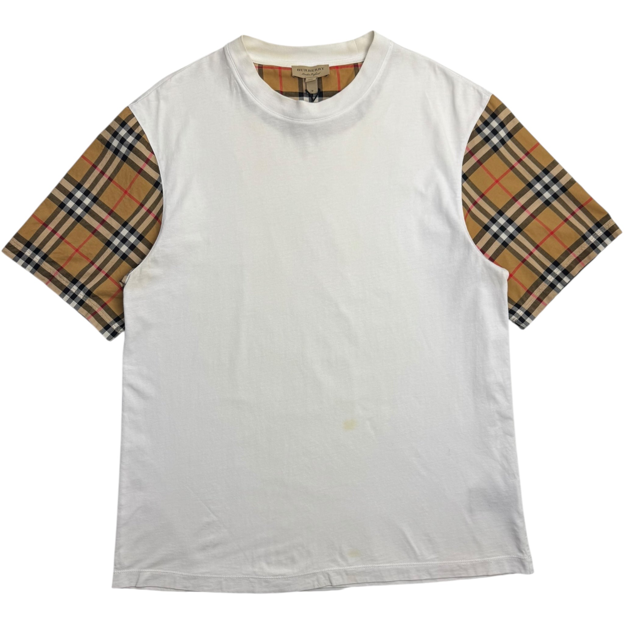 Burberry Stretch Check Sleeves T-Shirt