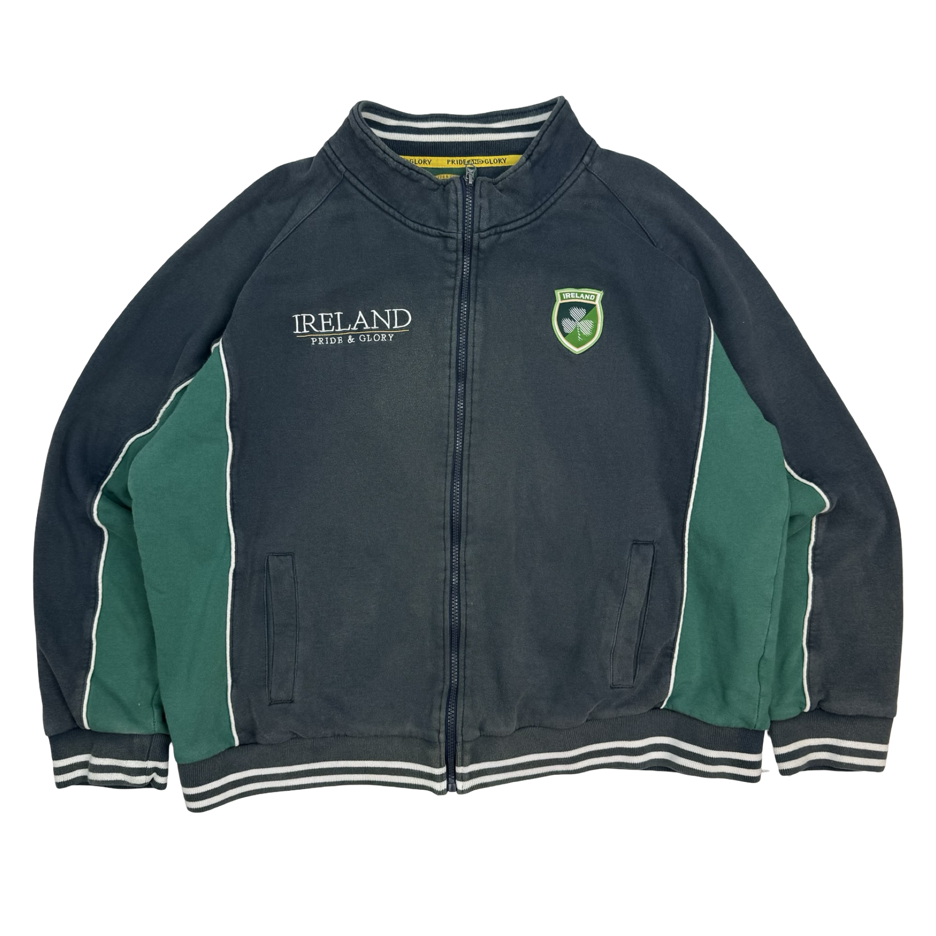 Vintage Ireland Pride & Glory Zip Up Jacket Black/Green