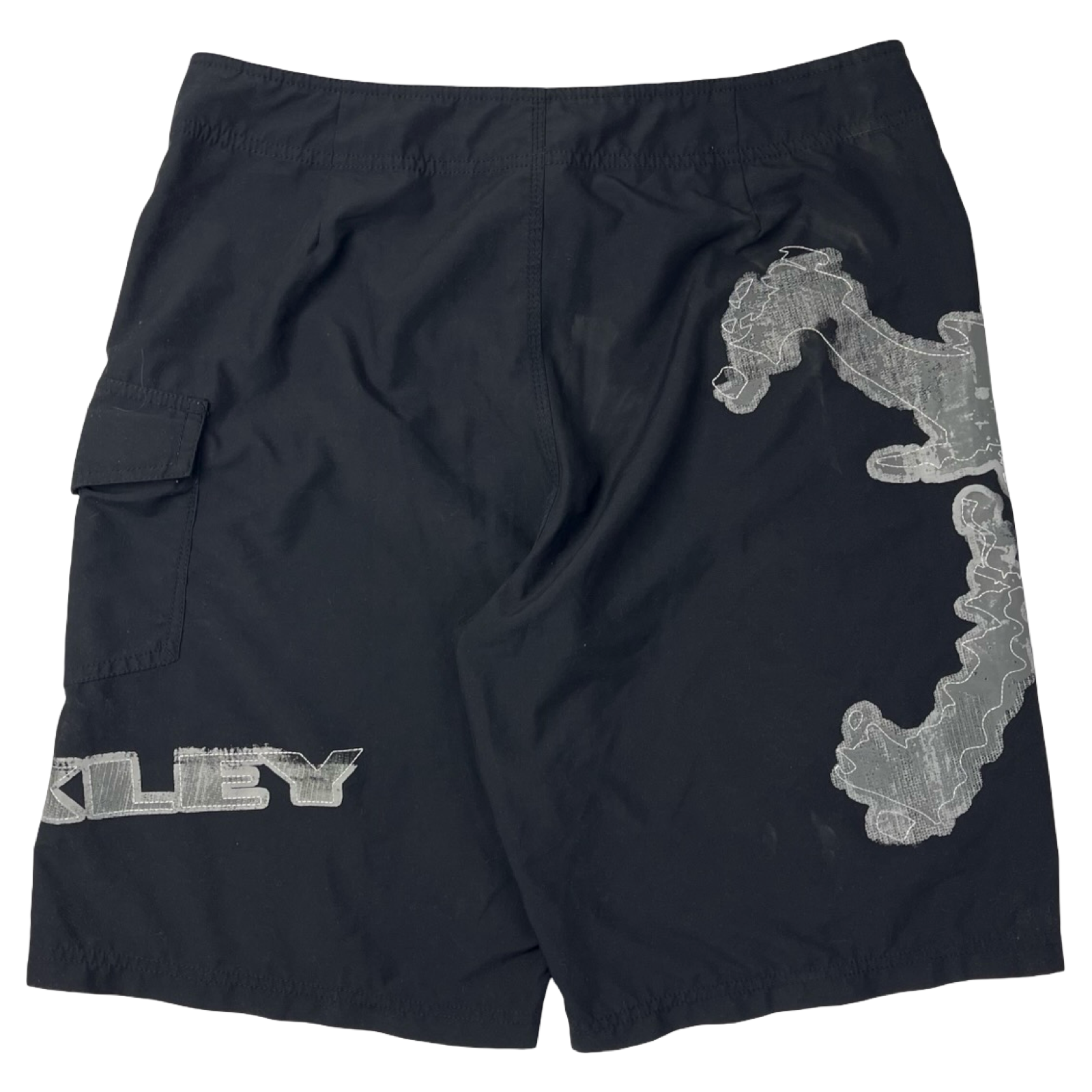 Vintage Y2K Oakley Skull Embroidered Board Shorts
