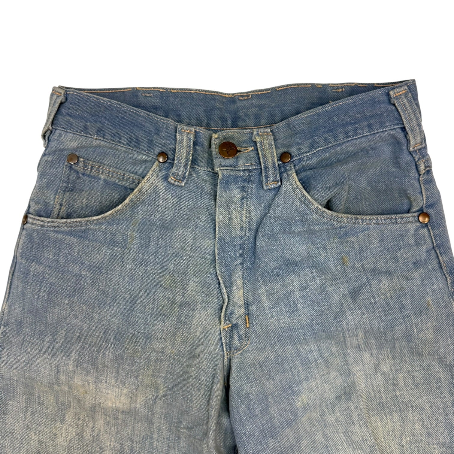 (W) Vintage Flared Denim Pants Medium Blue