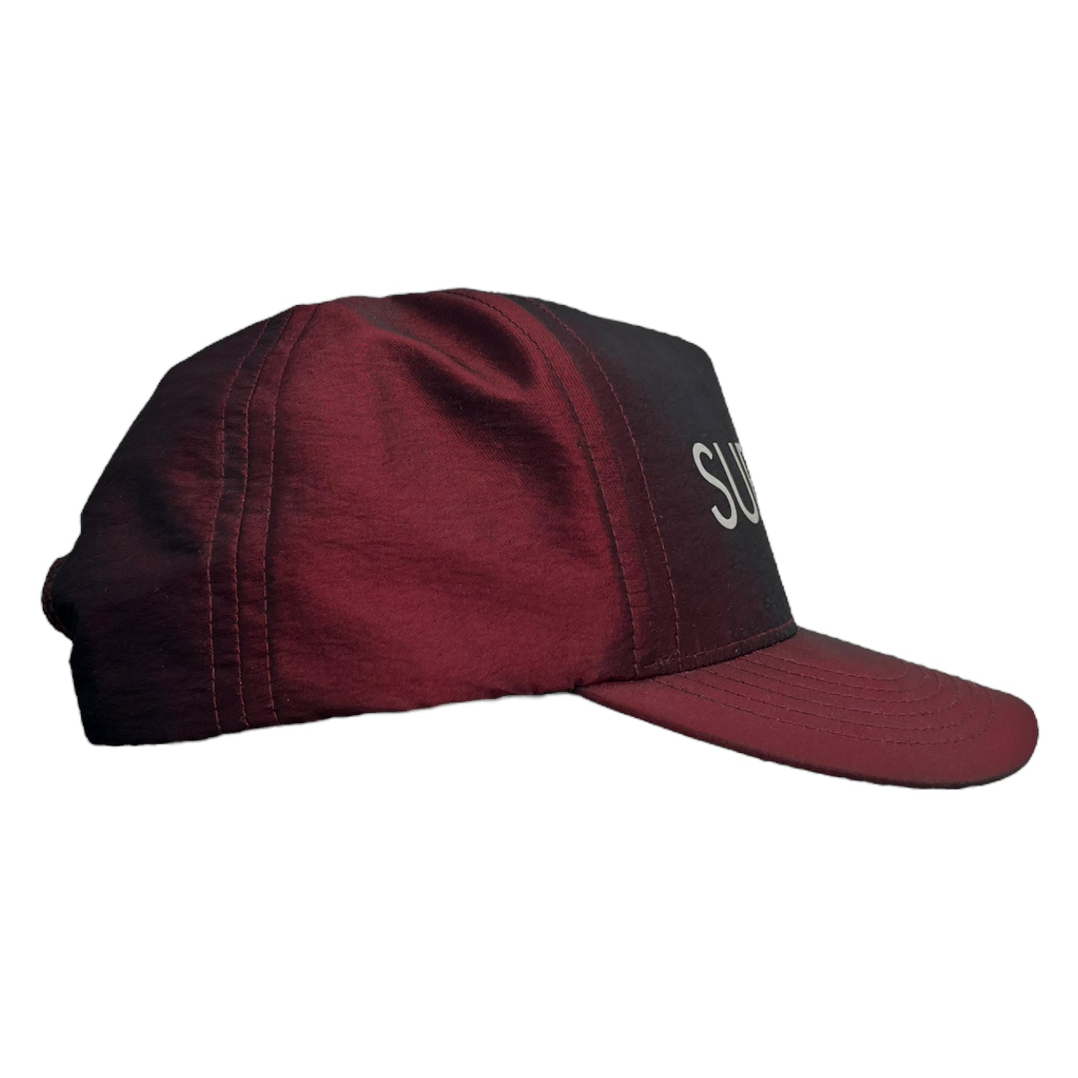 Supreme Iridescent Red Spell Out Hat