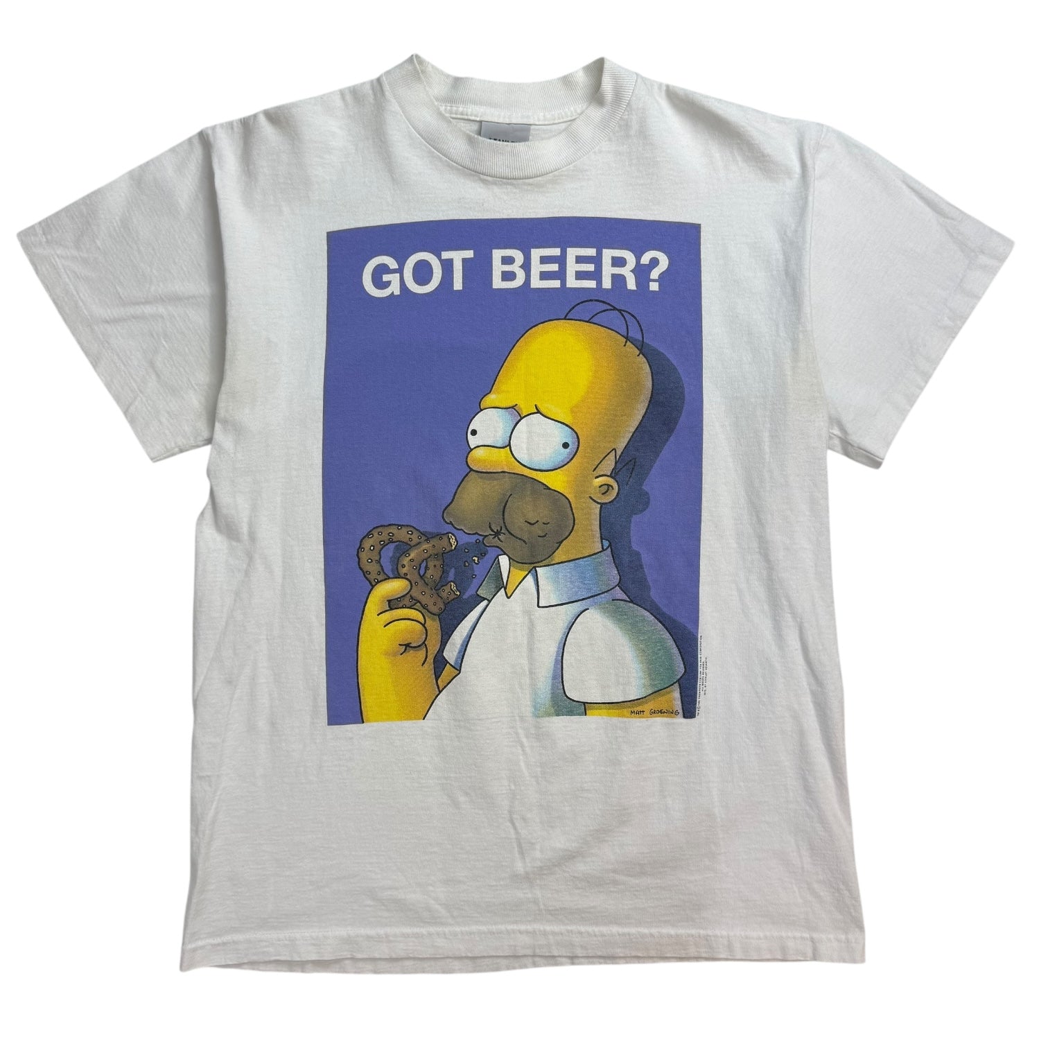 1995 The Simpsons ‘Got Beer?’ Tee White