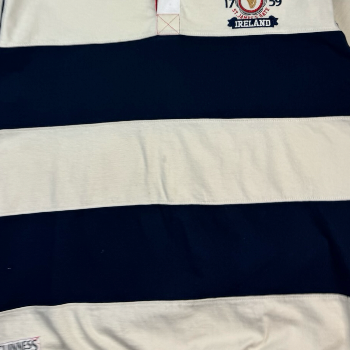 Vintage Guinness Striped Polo Shirt