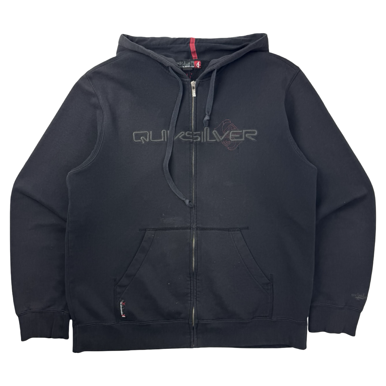 Vintage Y2K Quiksilver Surf Embroidered Zip Up Hoodie