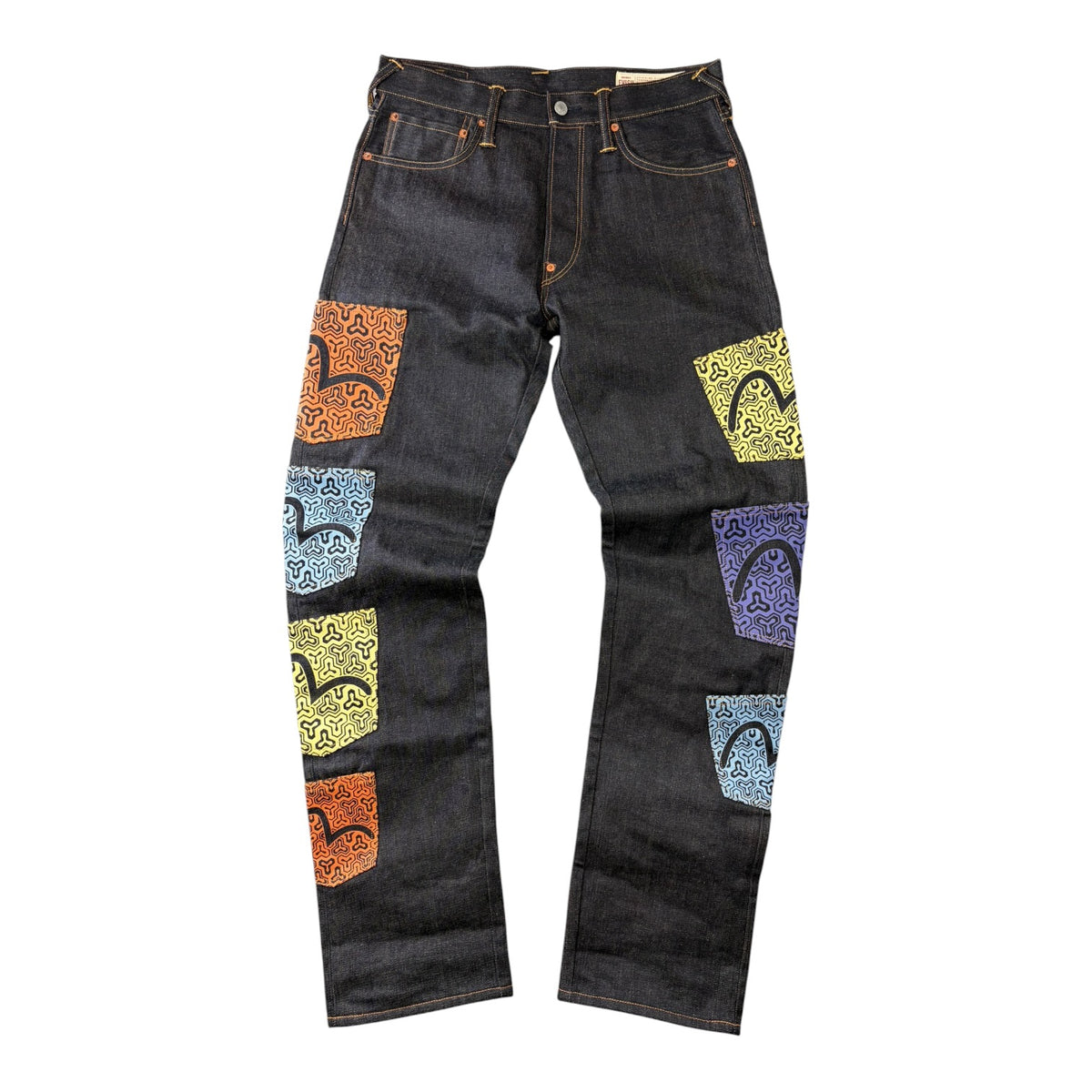 Evisu Multi-Pocket Selvedge Denim Jeans Multi/Dark Wash