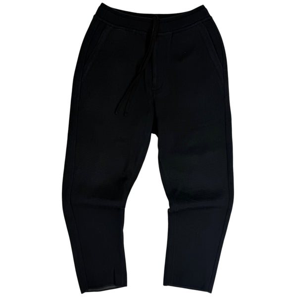Issey Miyake Men Ribbed Sweatpants Black