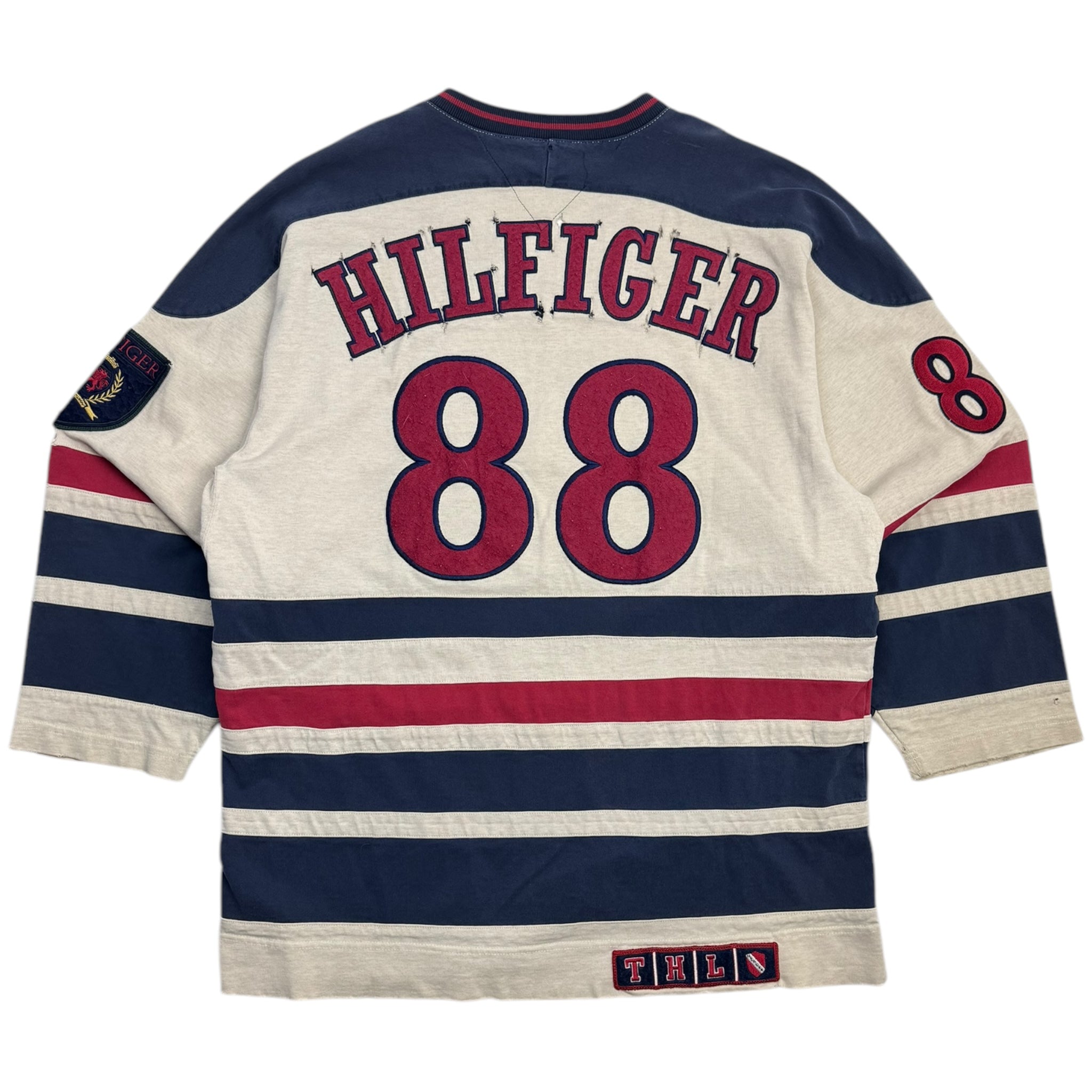 Vintage Tommy Hilfiger Hockey Jersey Felt Logo