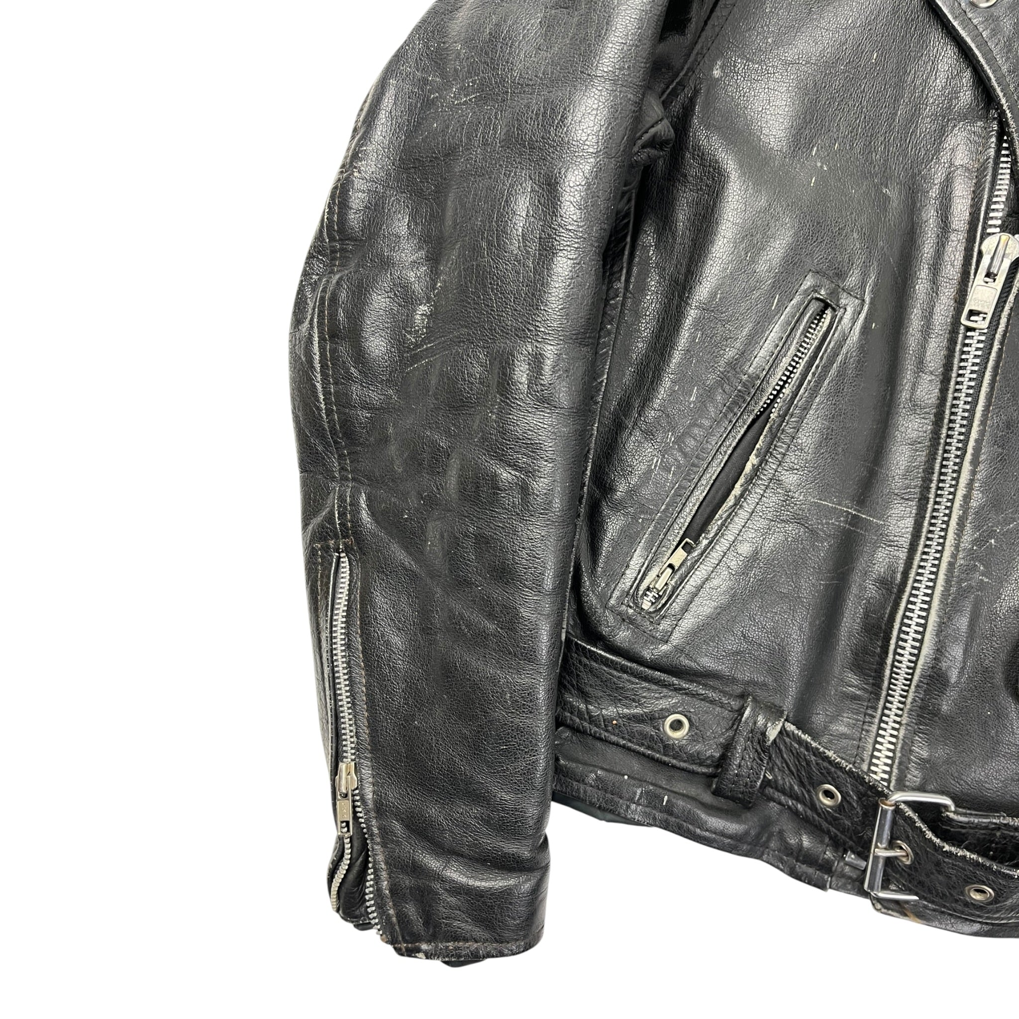 Vintage Motor Biker Leather Jacket