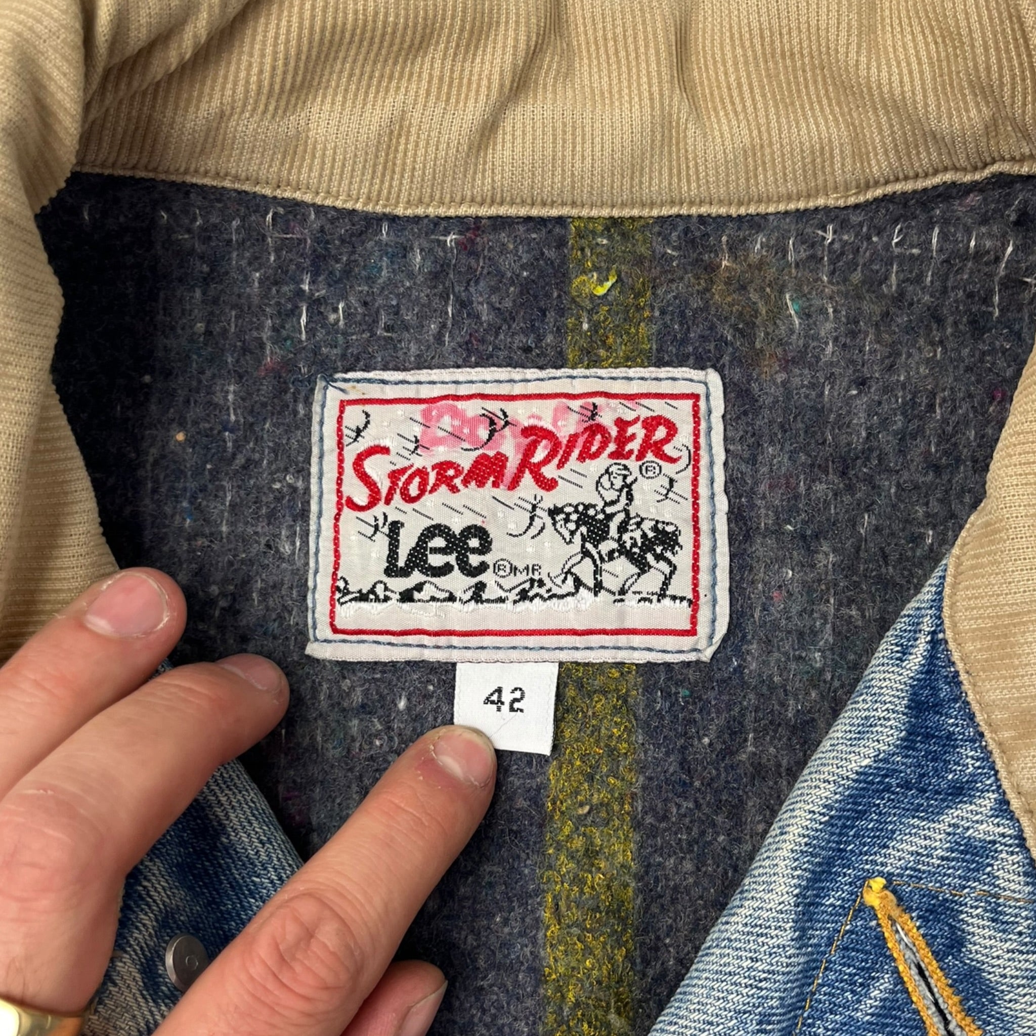Vintage Storm Rider Lee Lined Jacket Medium Washed Blue